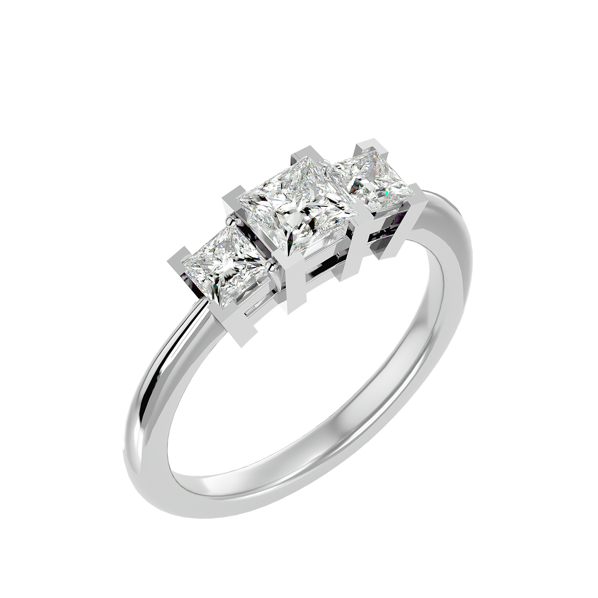 HOH Crestora Diamond Three Stone Ring