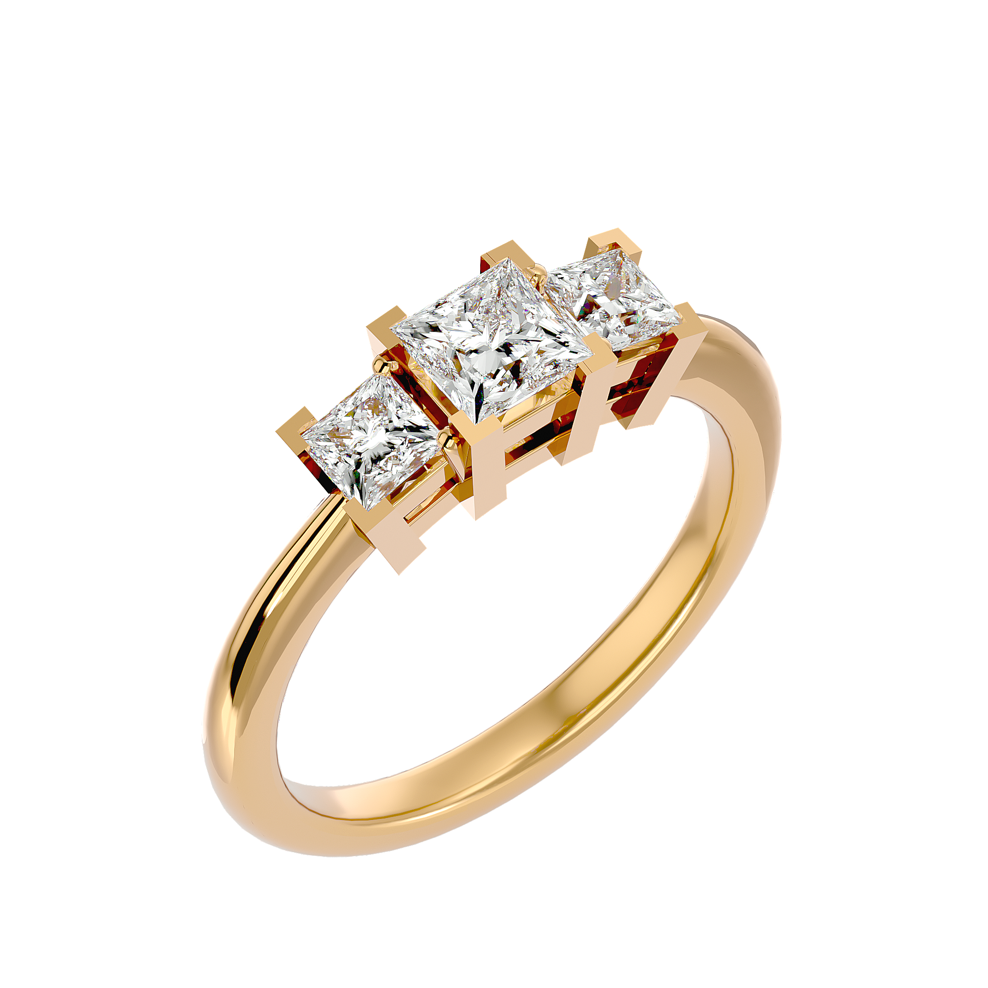 HOH Crestora Diamond Three Stone Ring