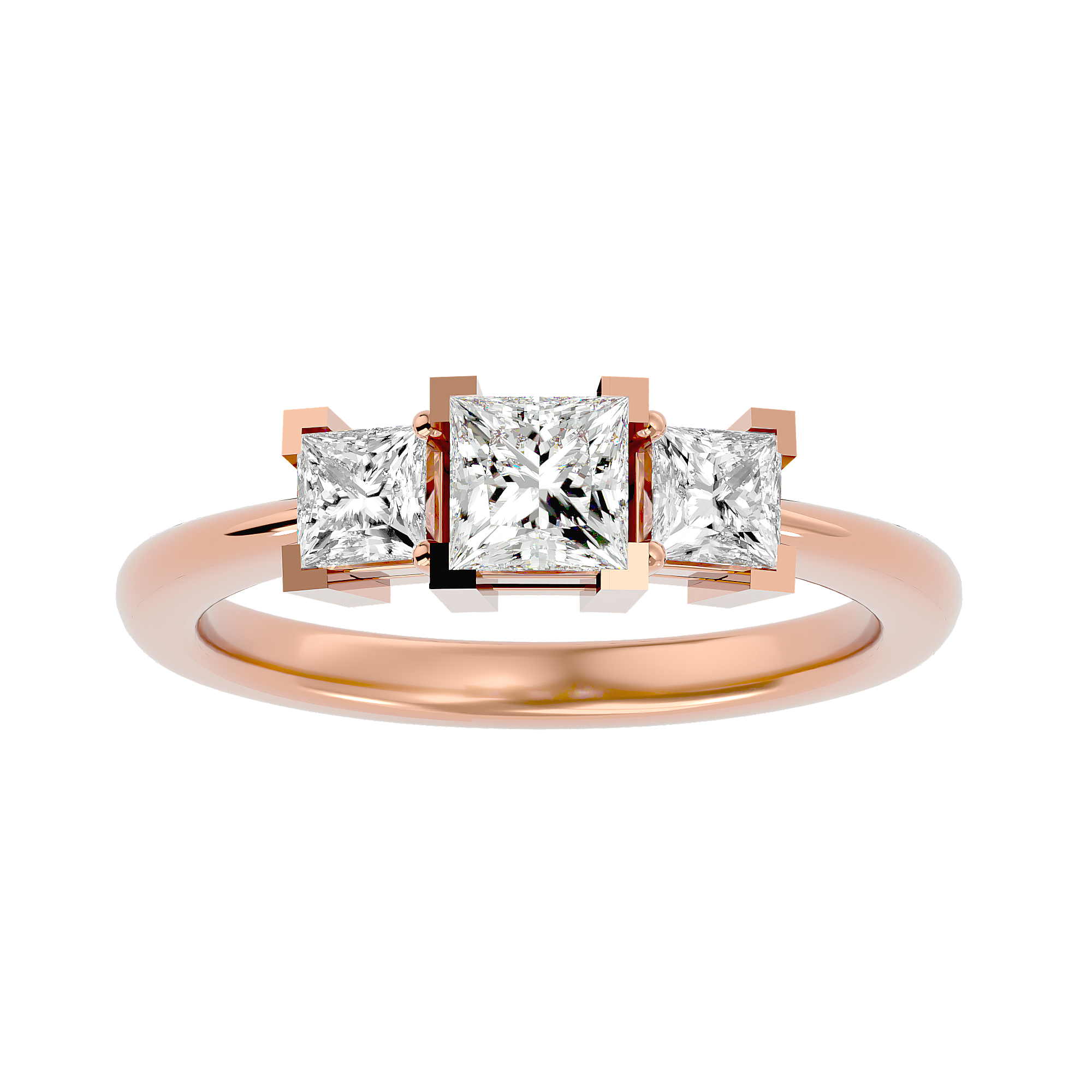 HOH Crestora Diamond Three Stone Ring