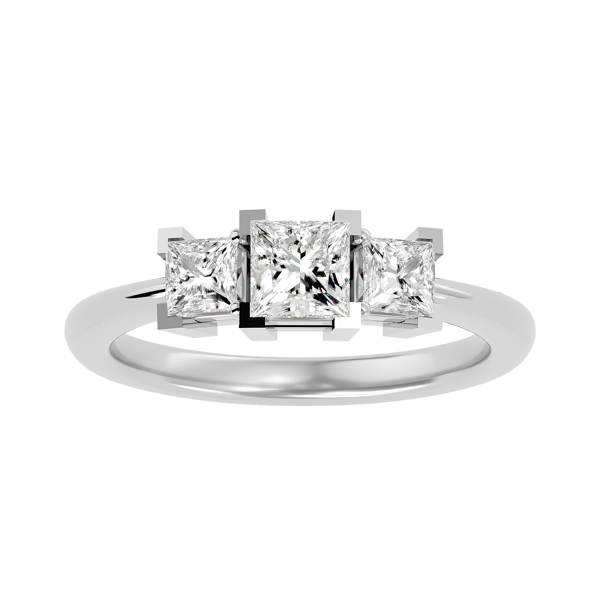 HOH Crestora Diamond Three Stone Ring