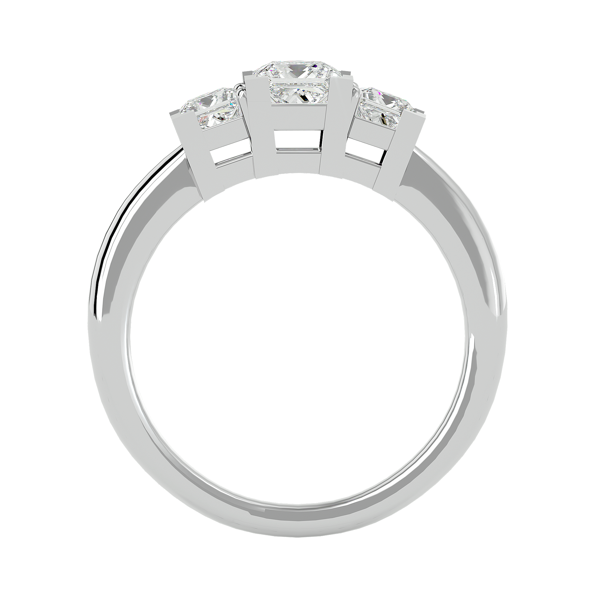 HOH Crestora Diamond Three Stone Ring