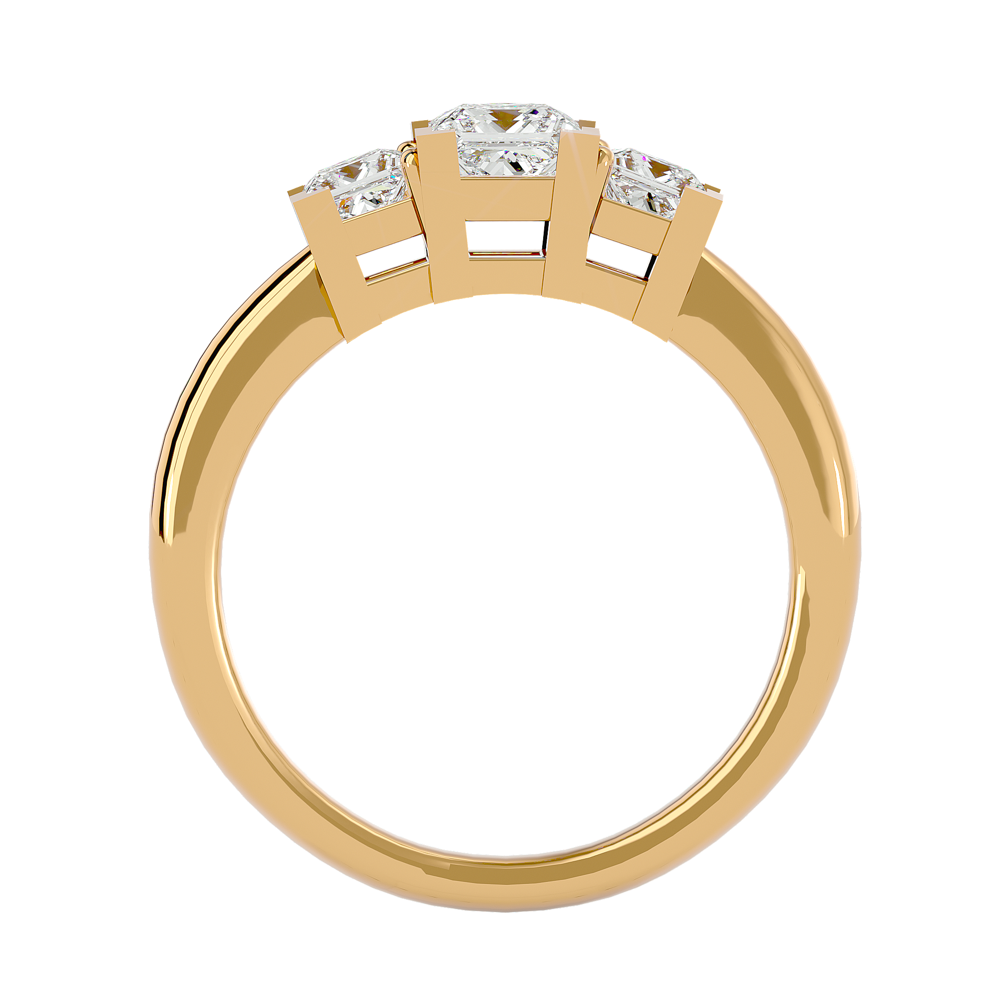 HOH Crestora Diamond Three Stone Ring