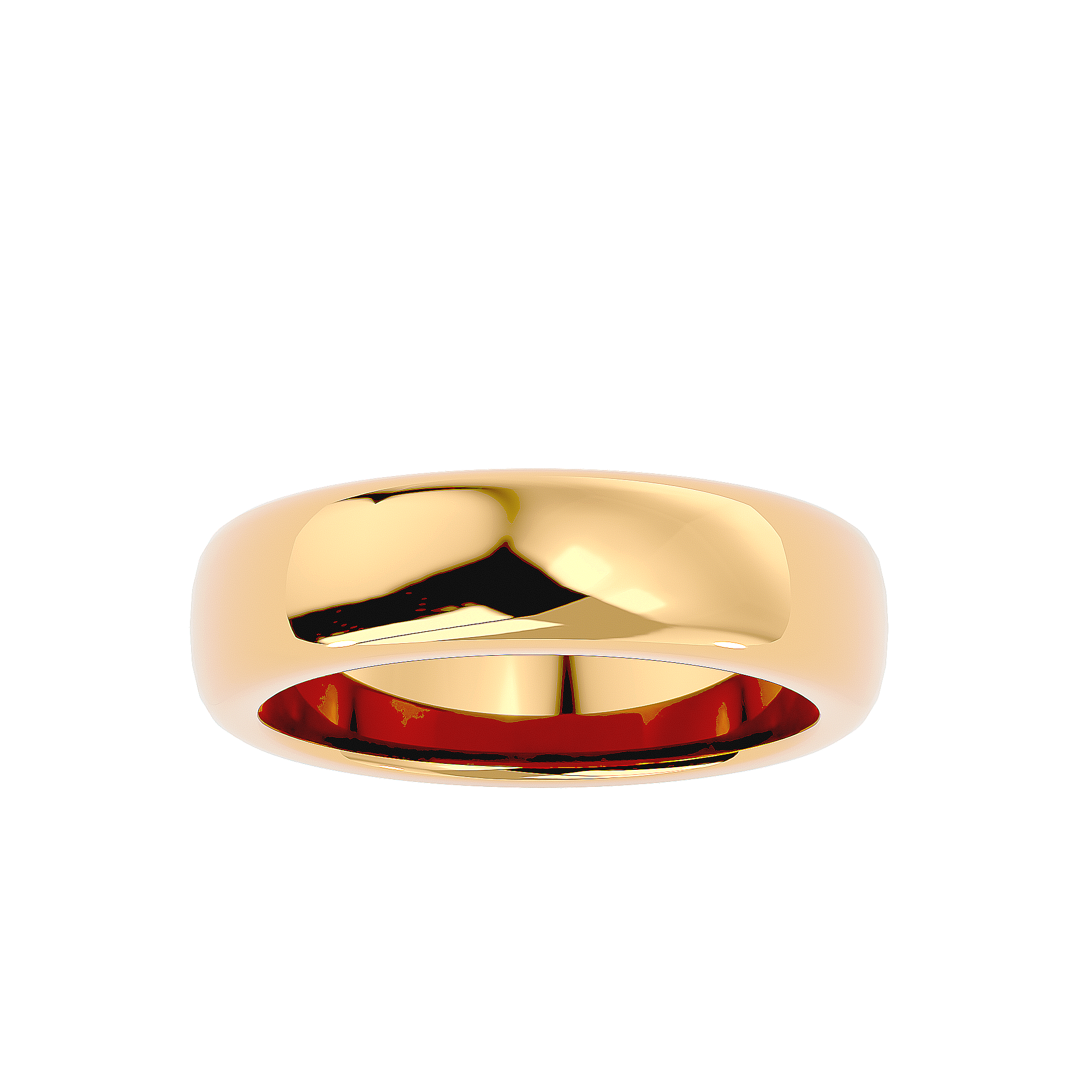 HOH Hanson Solid Gold Mens Wedding Band