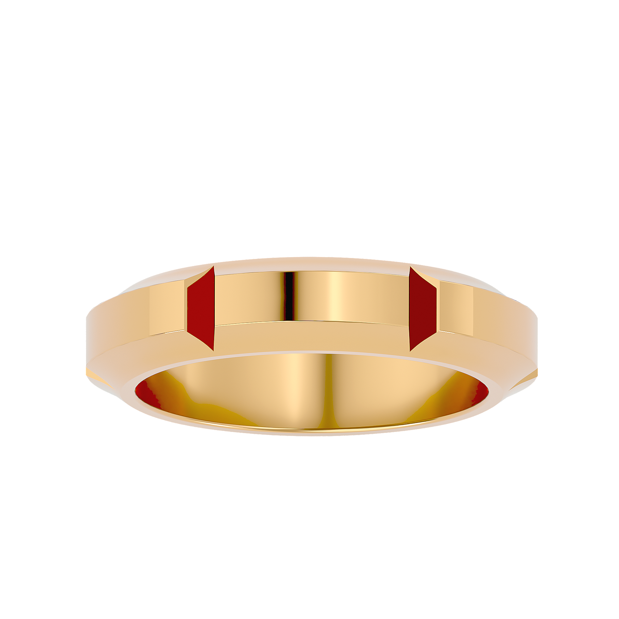 HOH Harris Solid Gold Mens Wedding Band