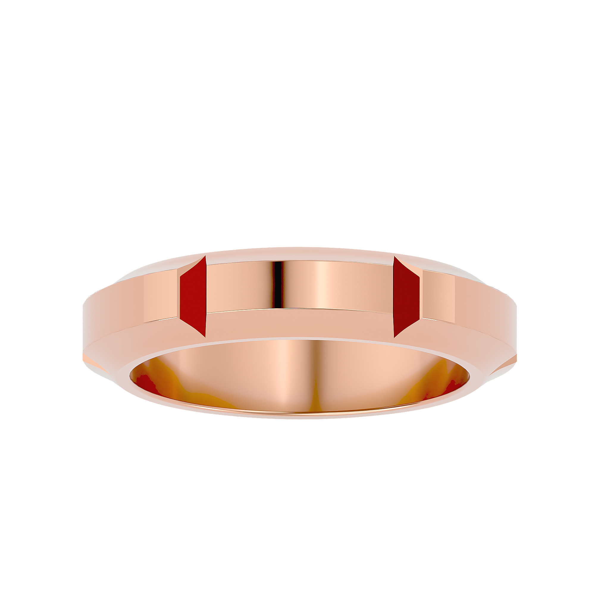 HOH Harris Solid Gold Mens Wedding Band