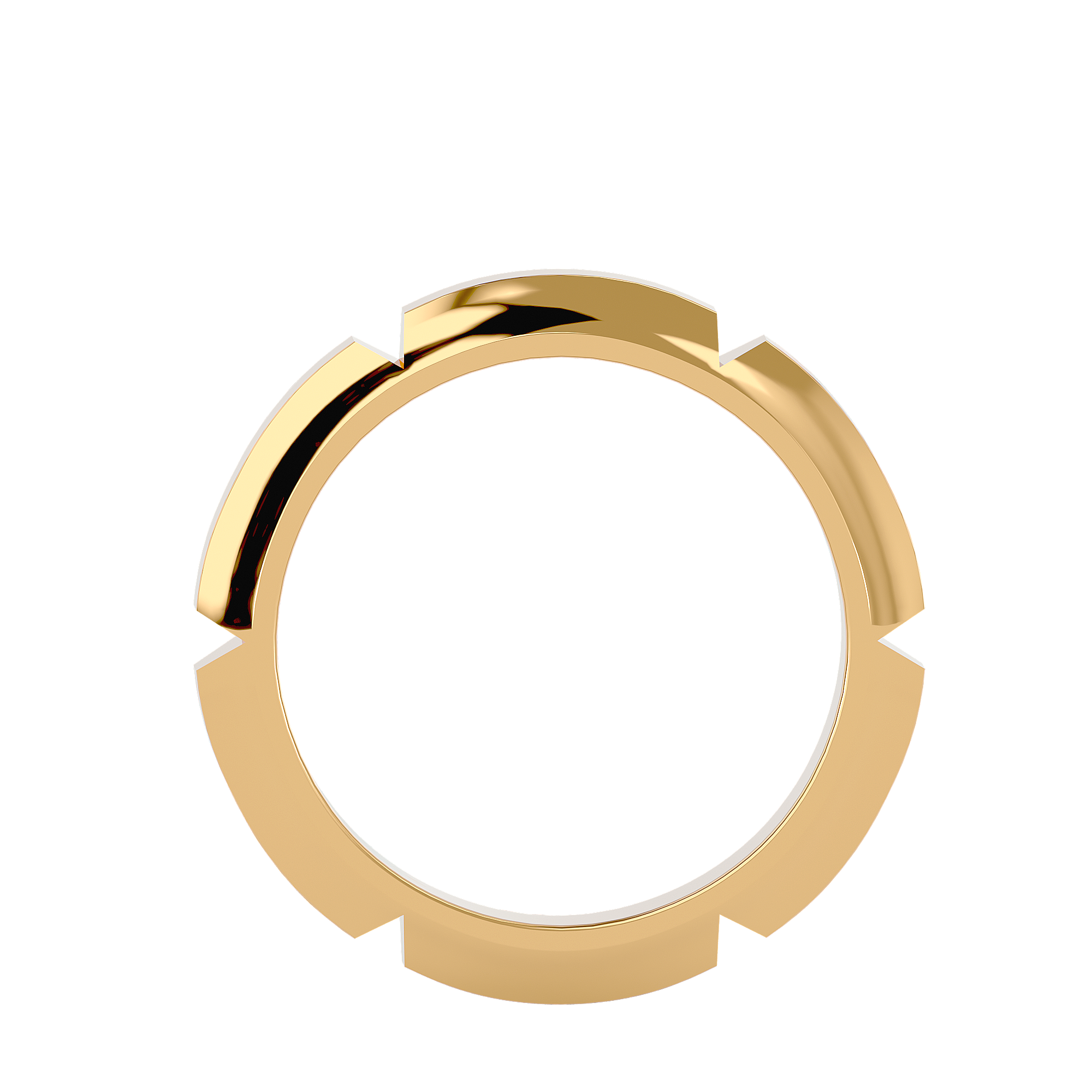 HOH Harris Solid Gold Mens Wedding Band