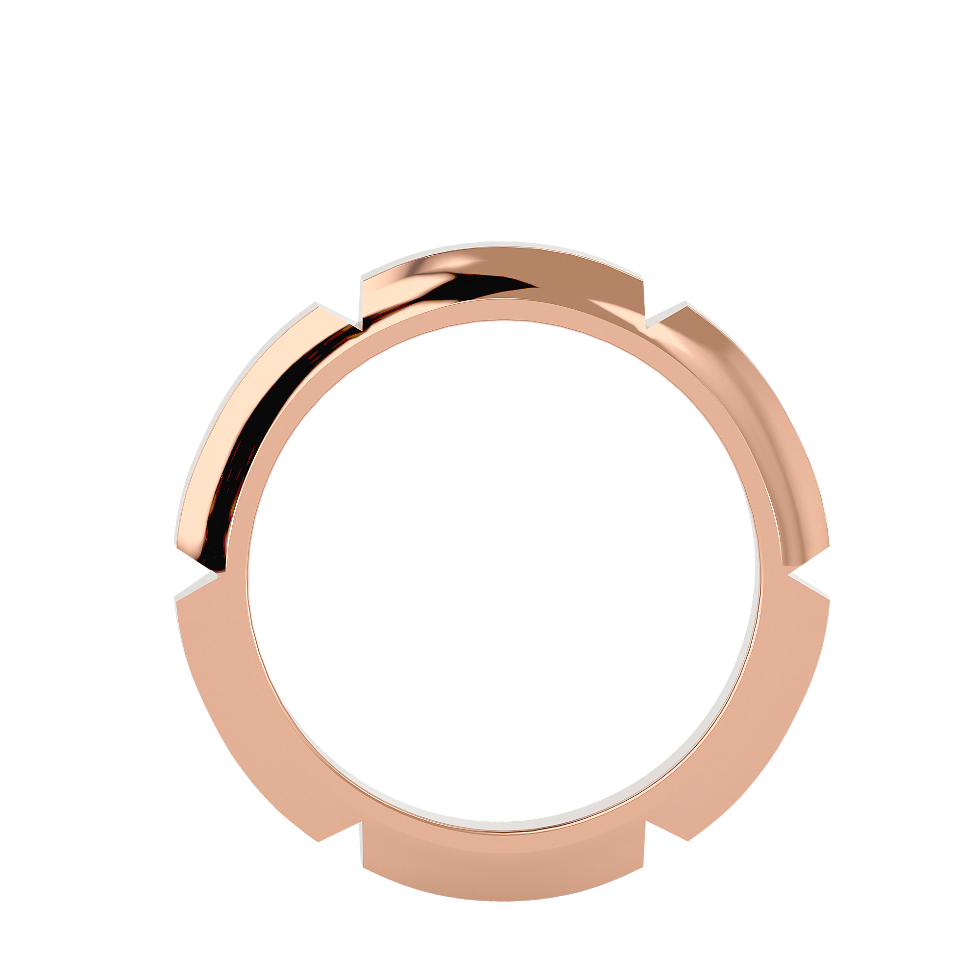 HOH Harris Solid Gold Mens Wedding Band