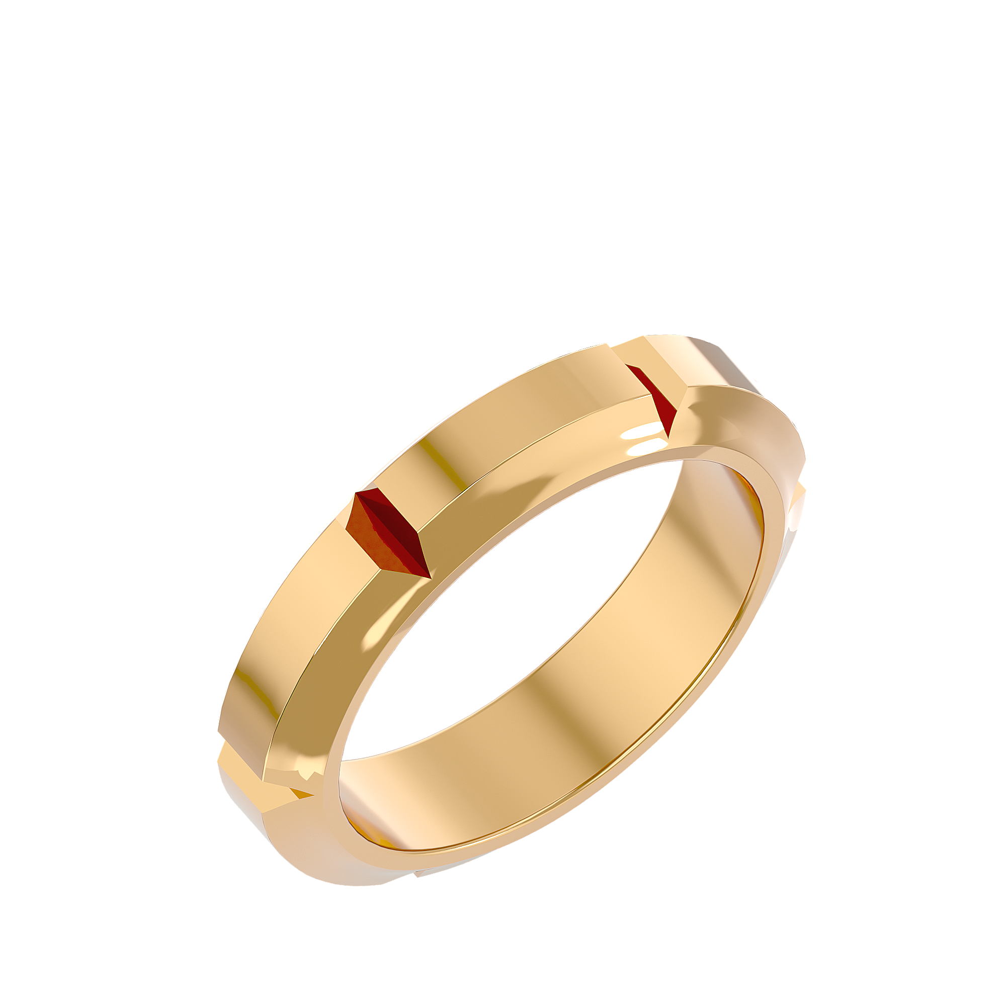 HOH Harris Solid Gold Mens Wedding Band