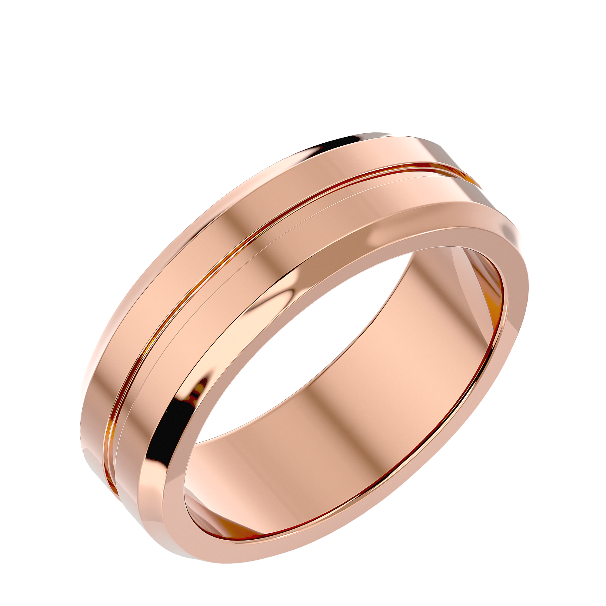 HOH Horace Solid Gold Mens Wedding Band