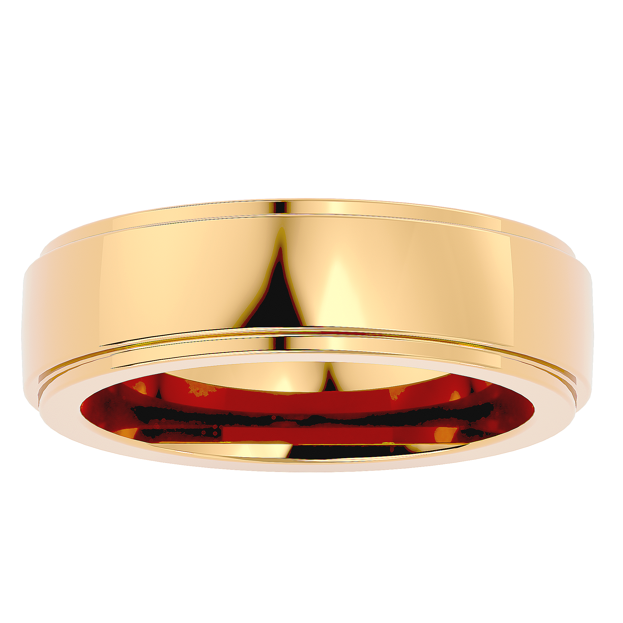 HOH Hugo Solid Gold Mens Wedding Band