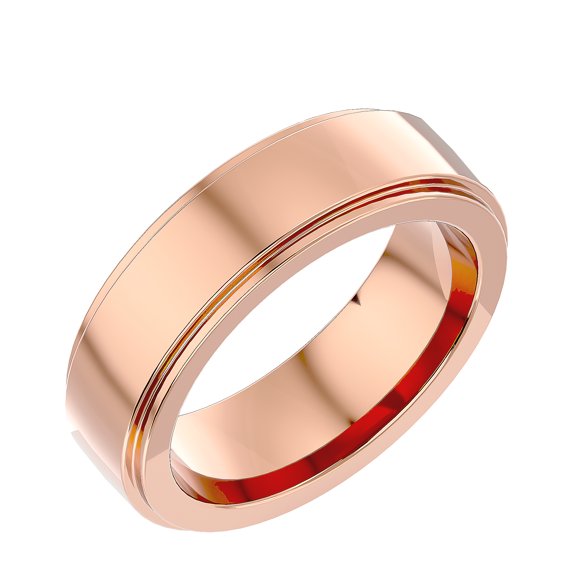 HOH Hugo Solid Gold Mens Wedding Band