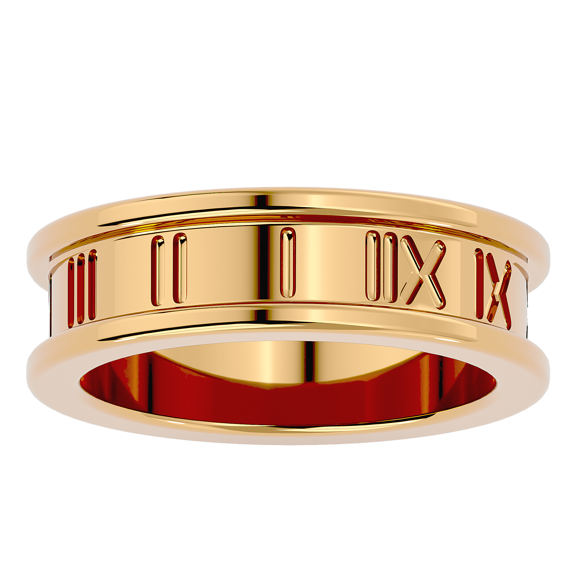HOH Elias Solid Gold Mens Wedding Band