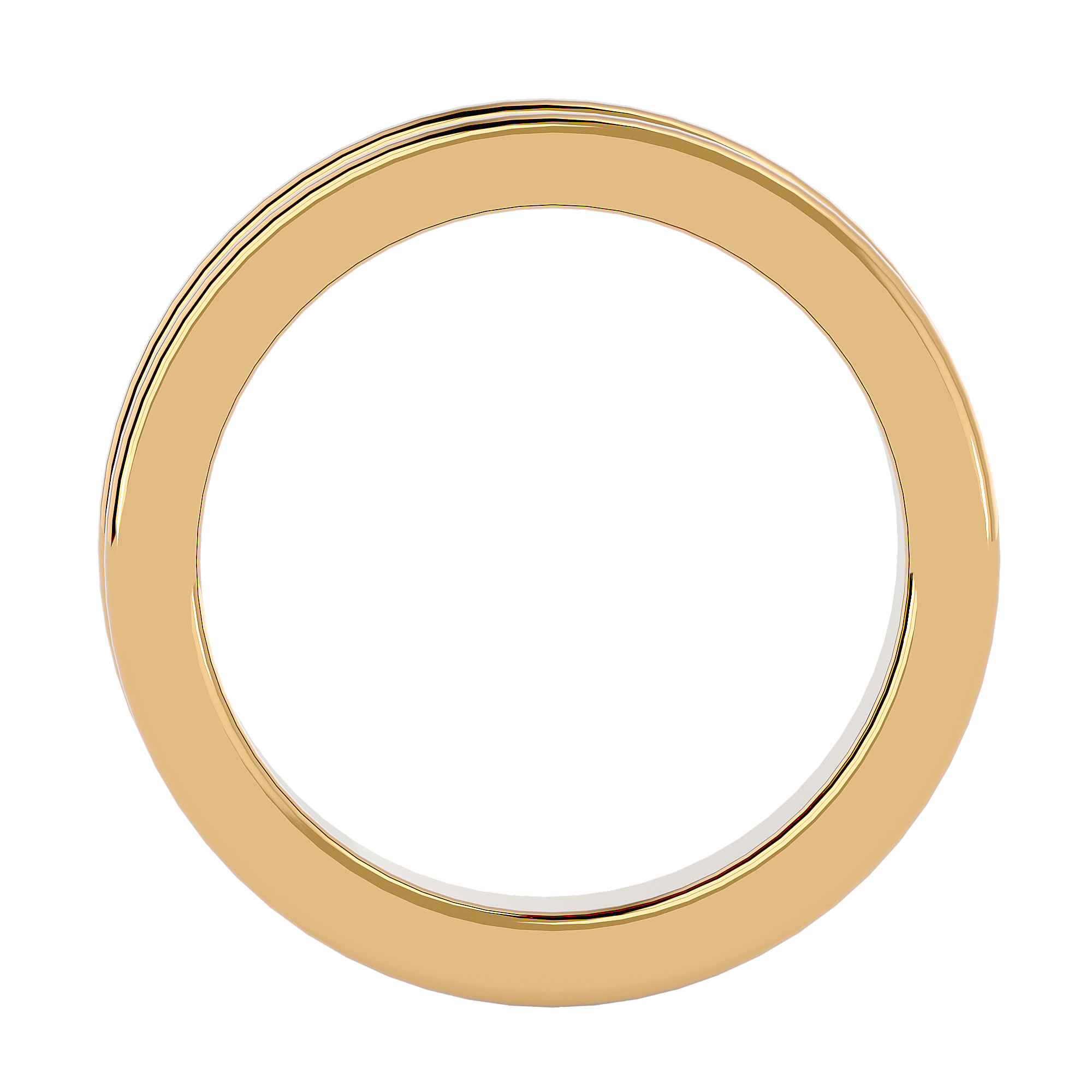 HOH Elias Solid Gold Mens Wedding Band