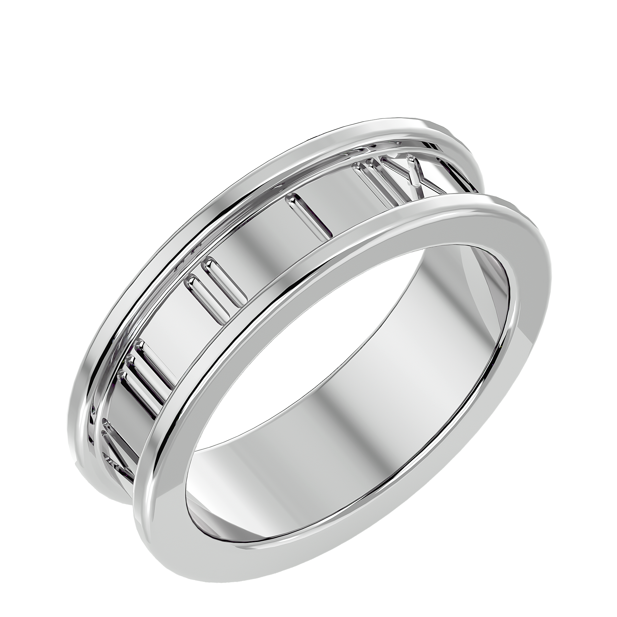HOH Elias Solid Gold Mens Wedding Band