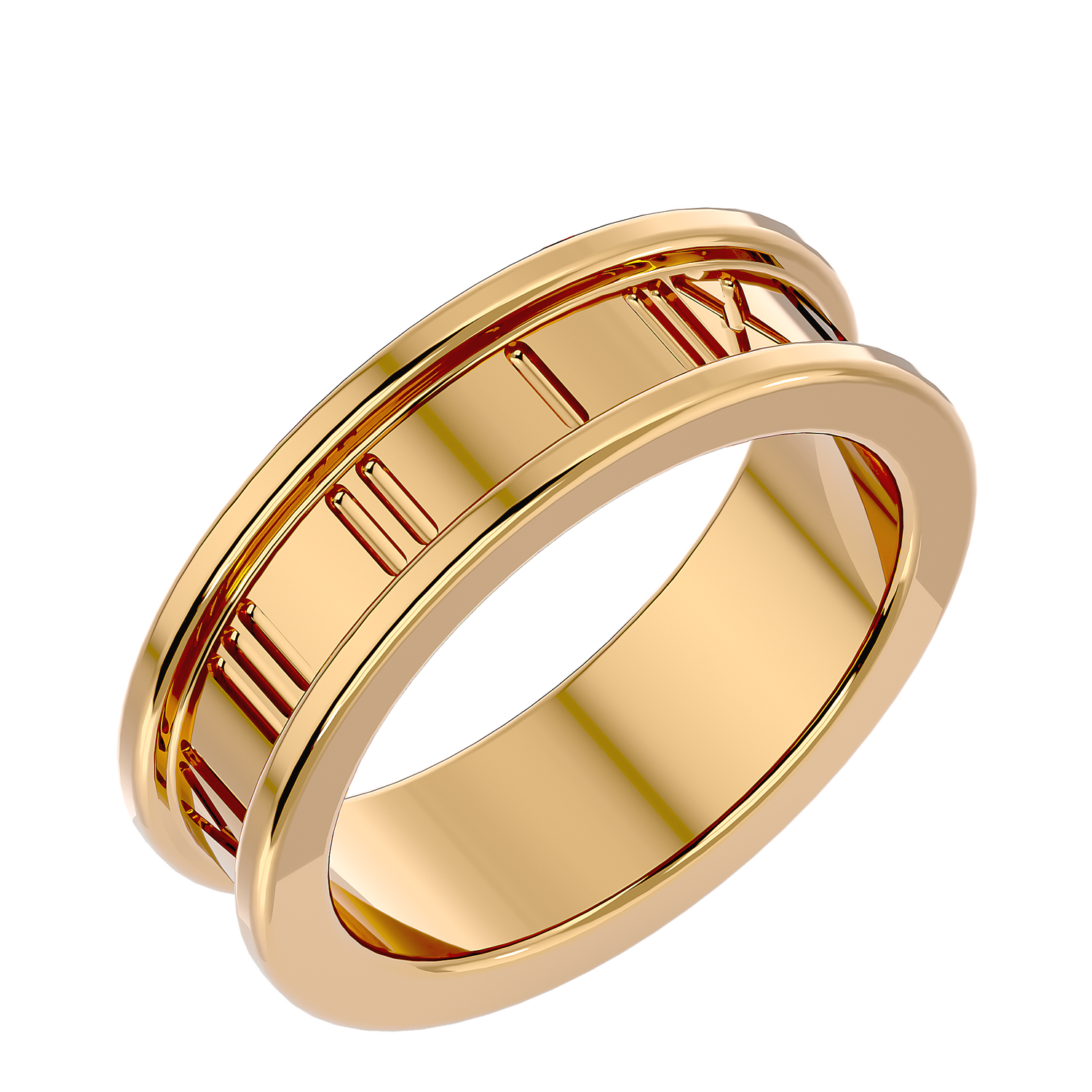 HOH Elias Solid Gold  Mens Wedding Band