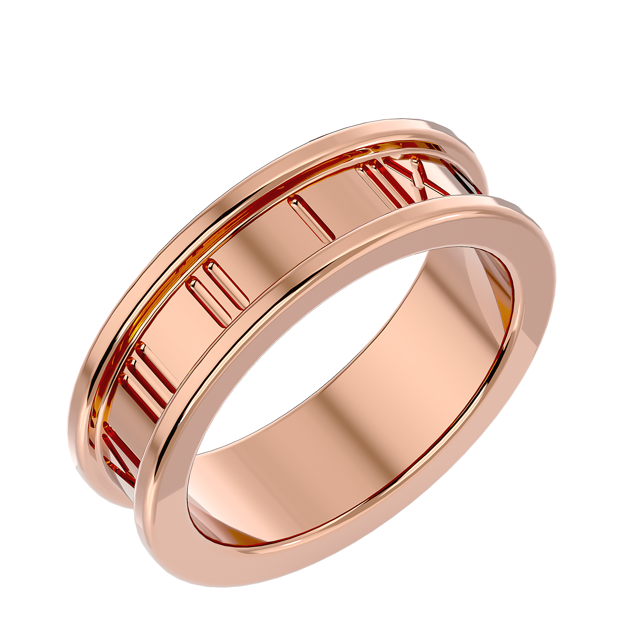 HOH Elias Solid Gold Mens Wedding Band
