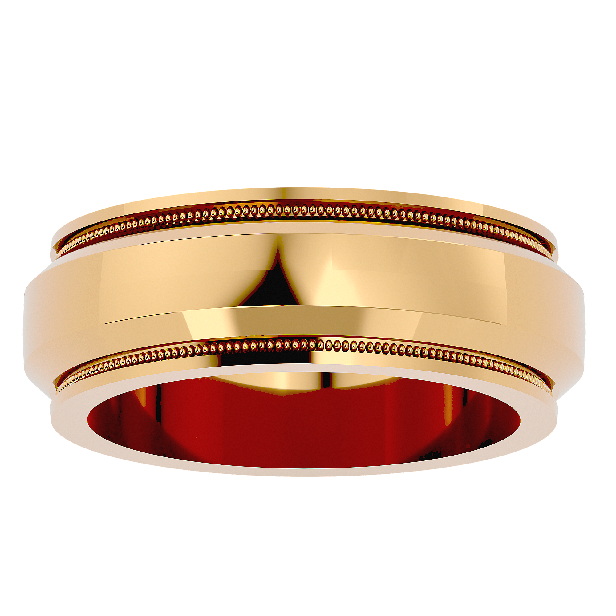HOH Daniel Solid Gold Mens Wedding Band
