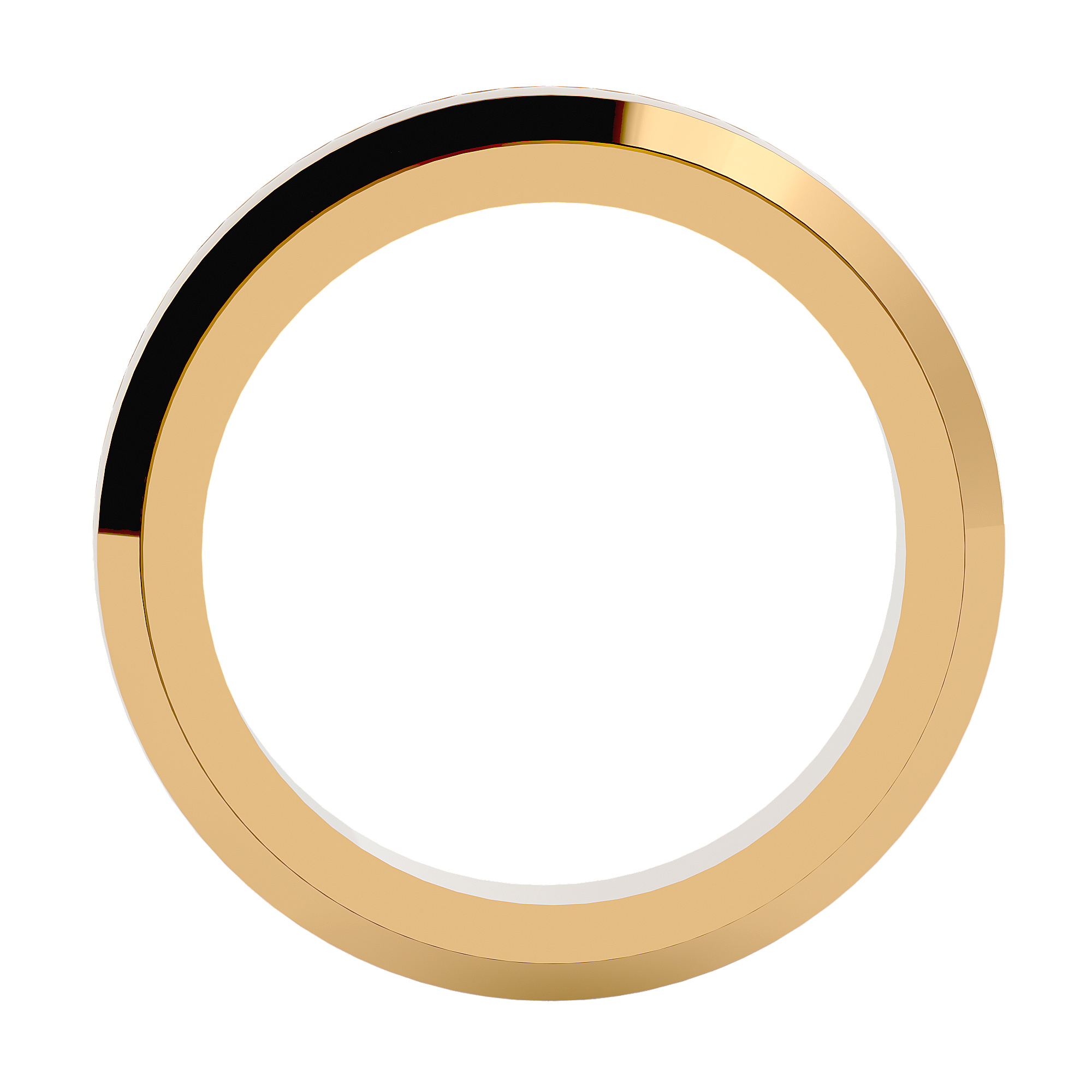 HOH Daniel Solid Gold Mens Wedding Band