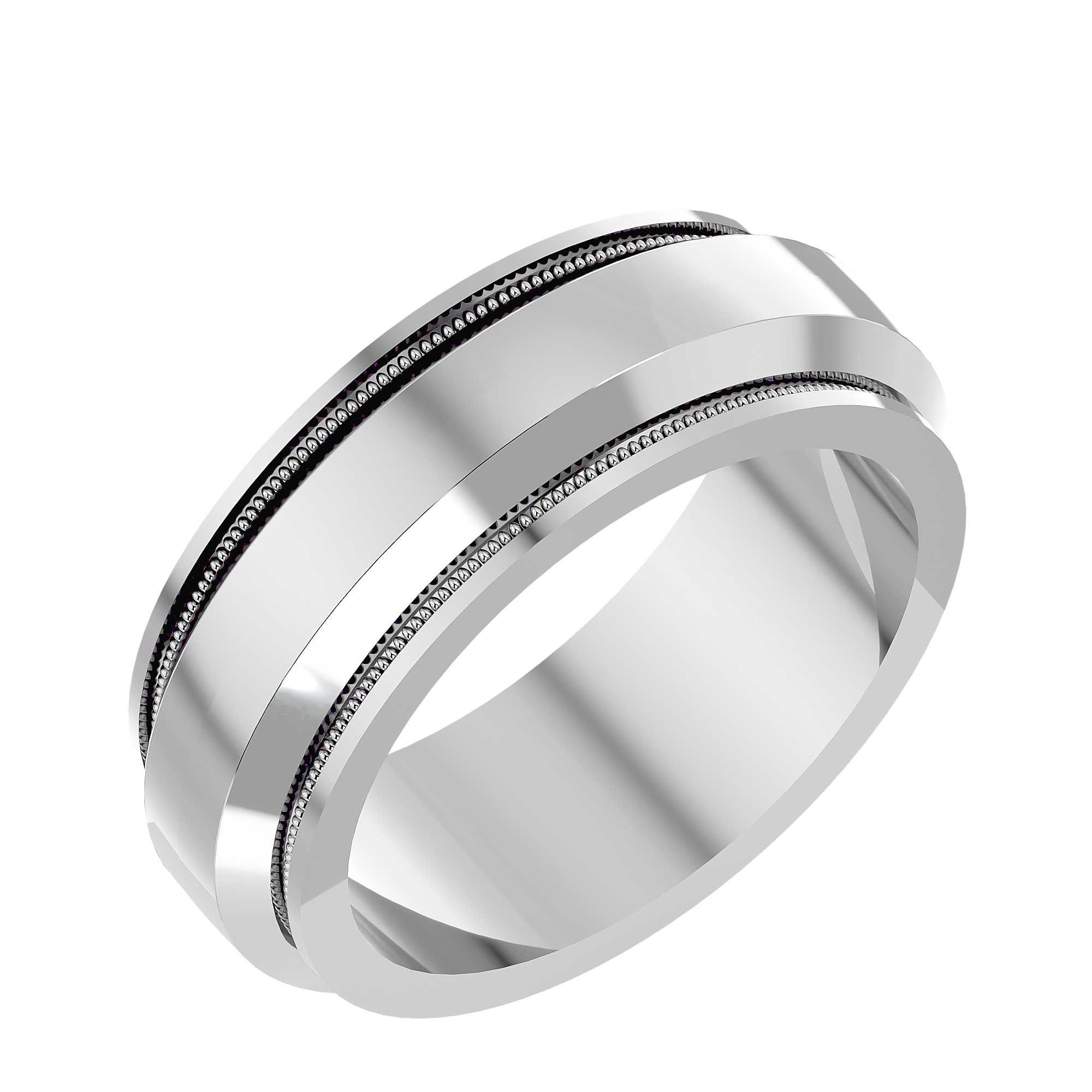 HOH Daniel Solid Gold Mens Wedding Band