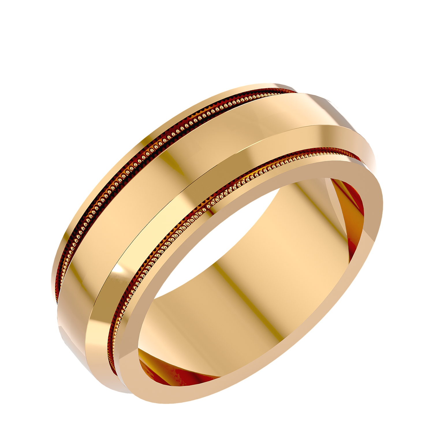 HOH Daniel Solid Gold  Mens Wedding Band