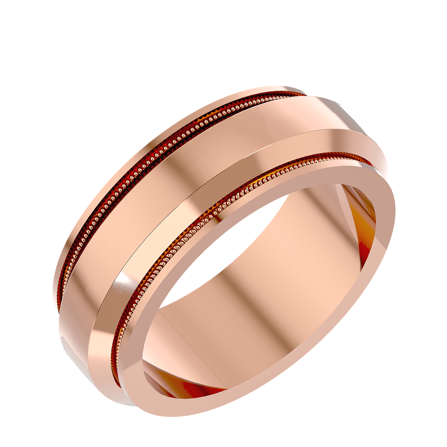HOH Daniel Solid Gold  Mens Wedding Band