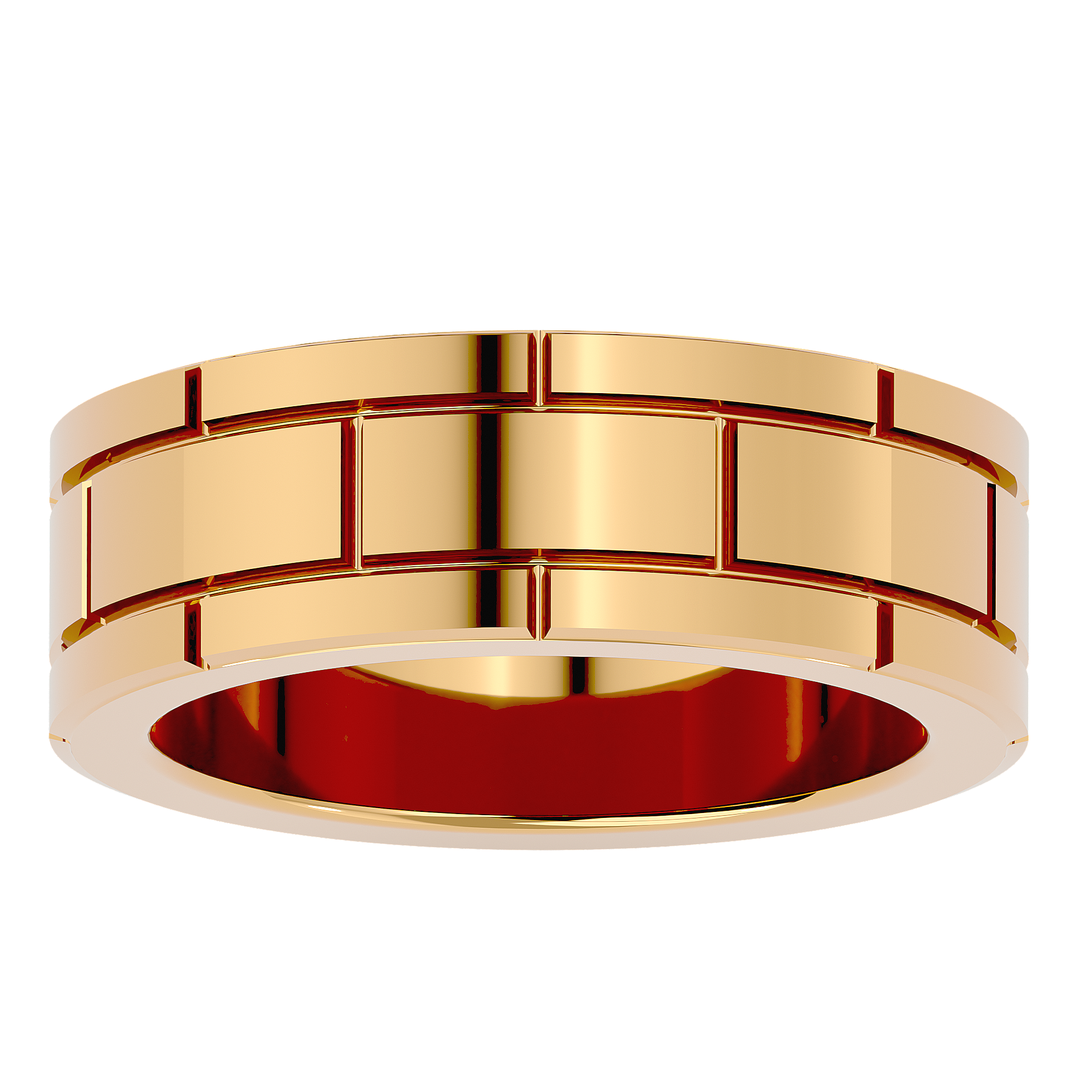 HOH Gabriel Solid Gold Mens Wedding Band