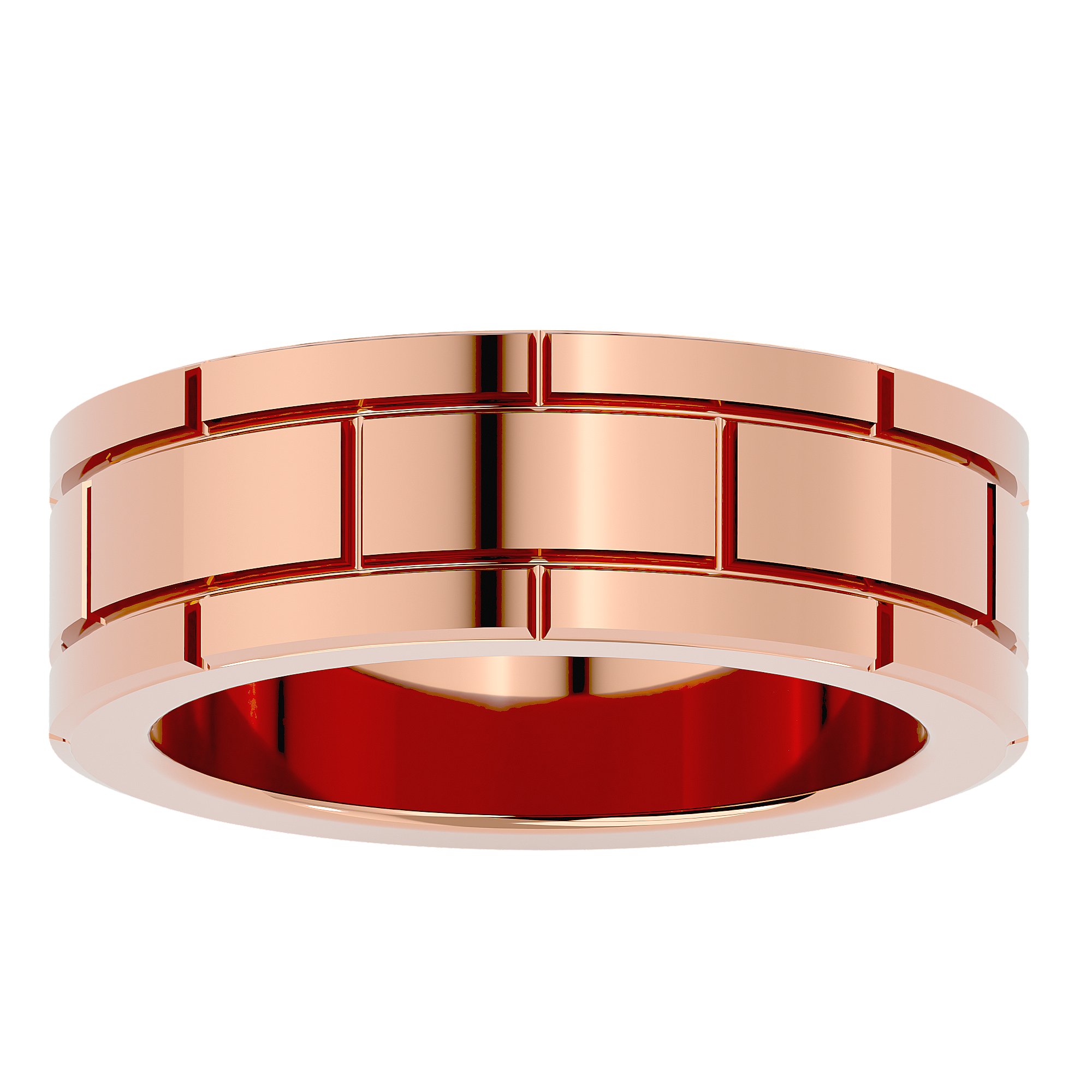 HOH Gabriel Solid Gold Mens Wedding Band