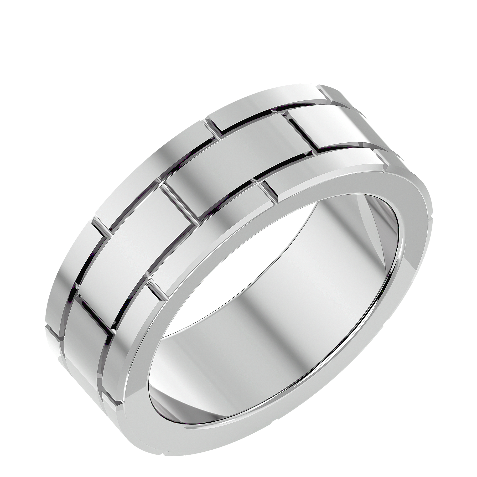 HOH Gabriel Solid Gold Mens Wedding Band