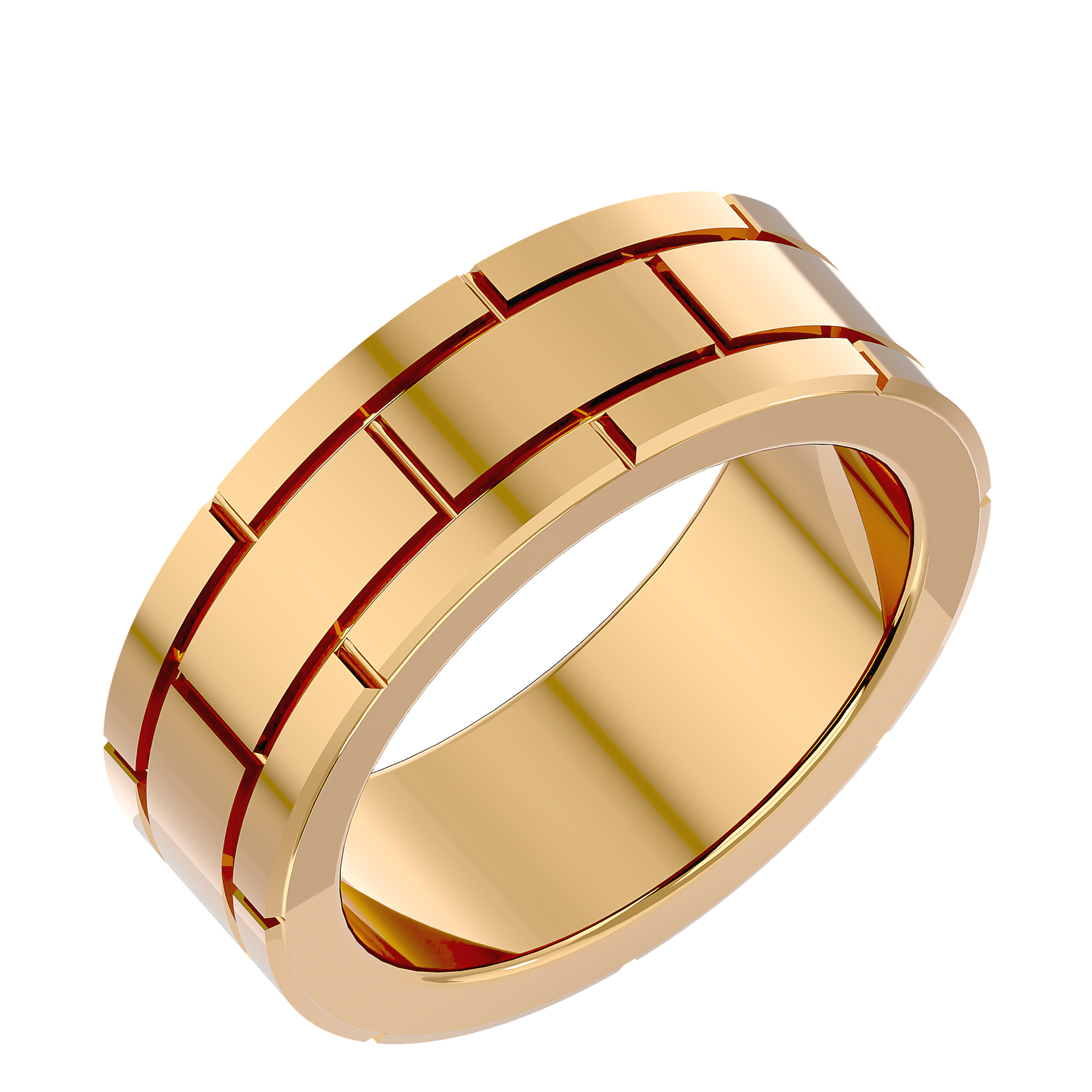 HOH Gabriel Solid Gold  Mens Wedding Band