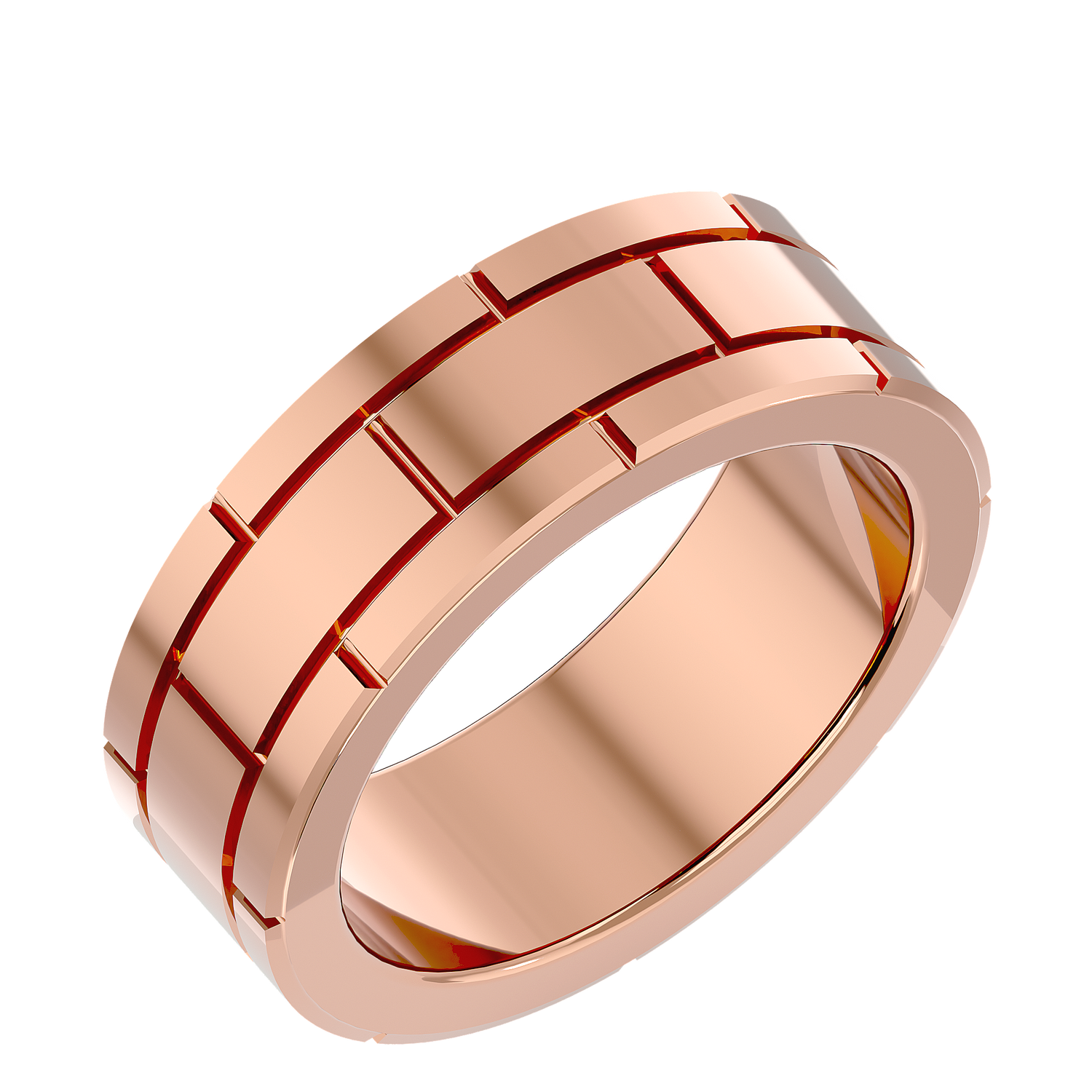 HOH Gabriel Solid Gold  Mens Wedding Band