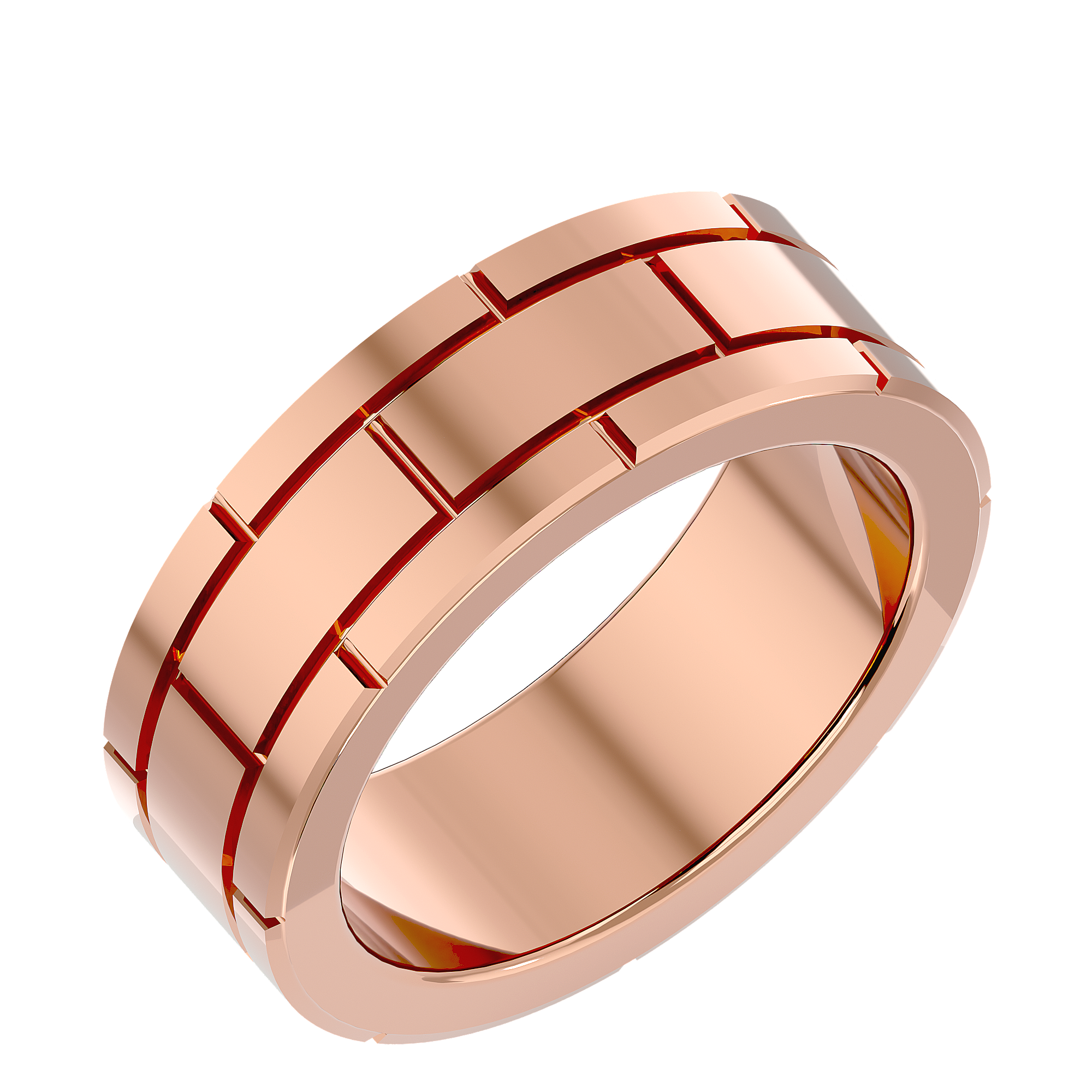 HOH Gabriel Solid Gold Mens Wedding Band