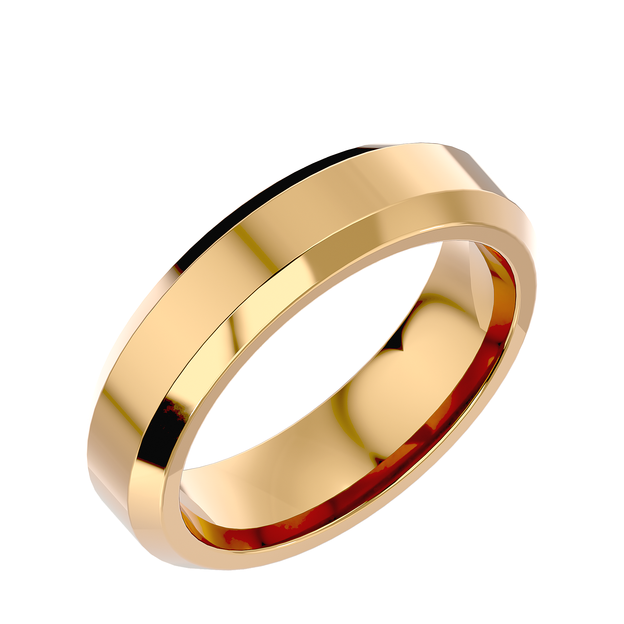 HOH Ivan Solid Gold Mens Wedding Band