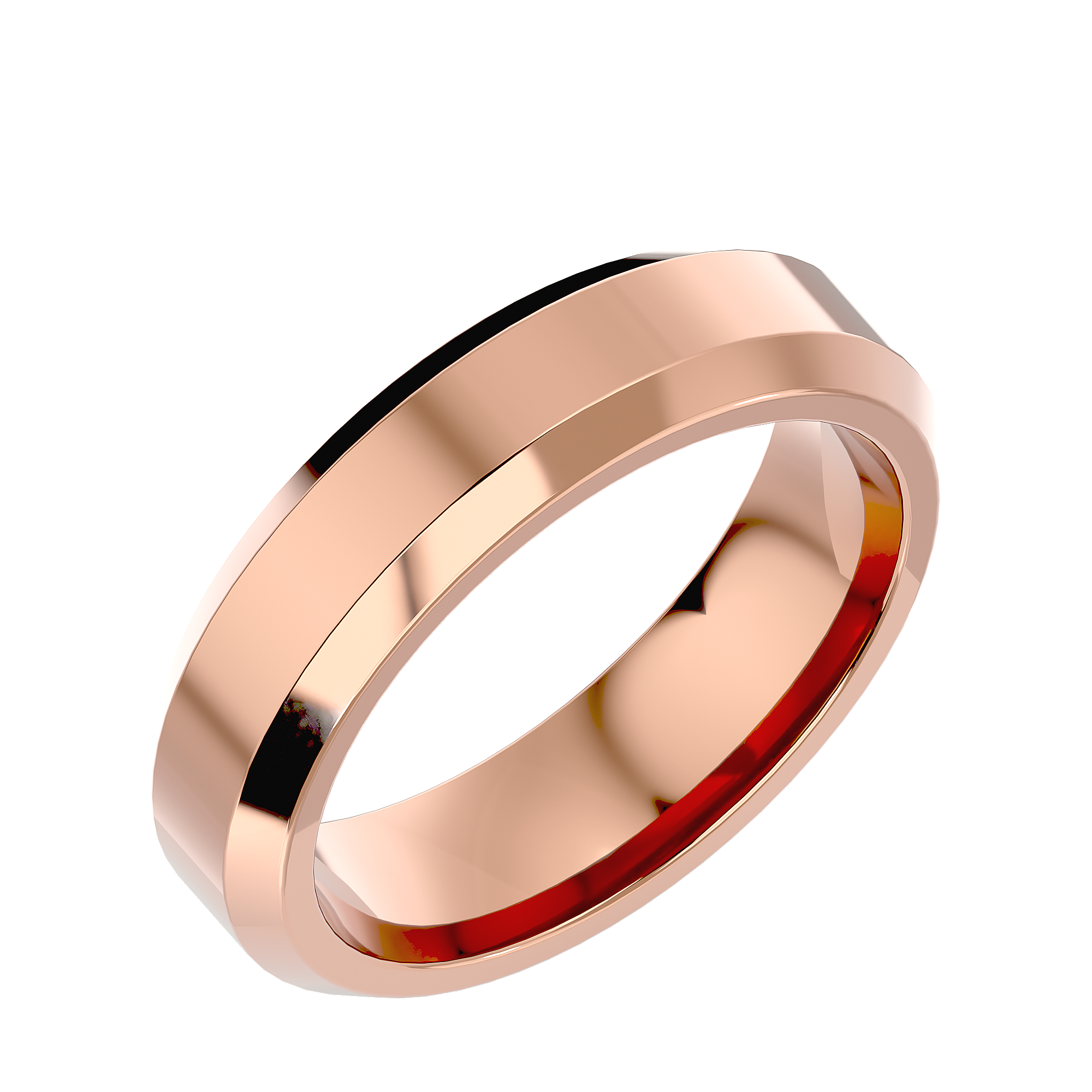 HOH Ivan Solid Gold Mens Wedding Band