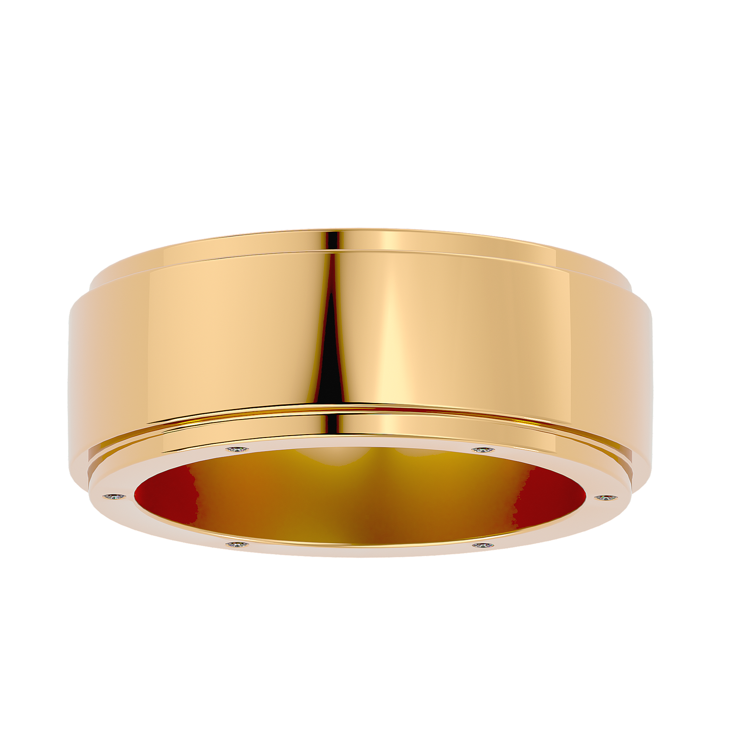 HOH Diego Solid Gold  Mens Wedding Band