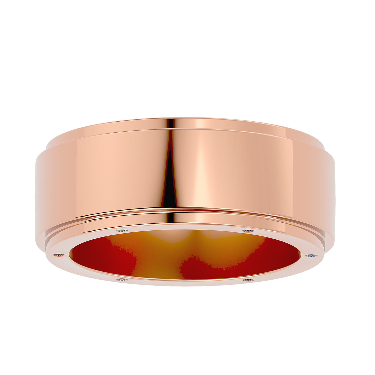 HOH Diego Solid Gold  Mens Wedding Band