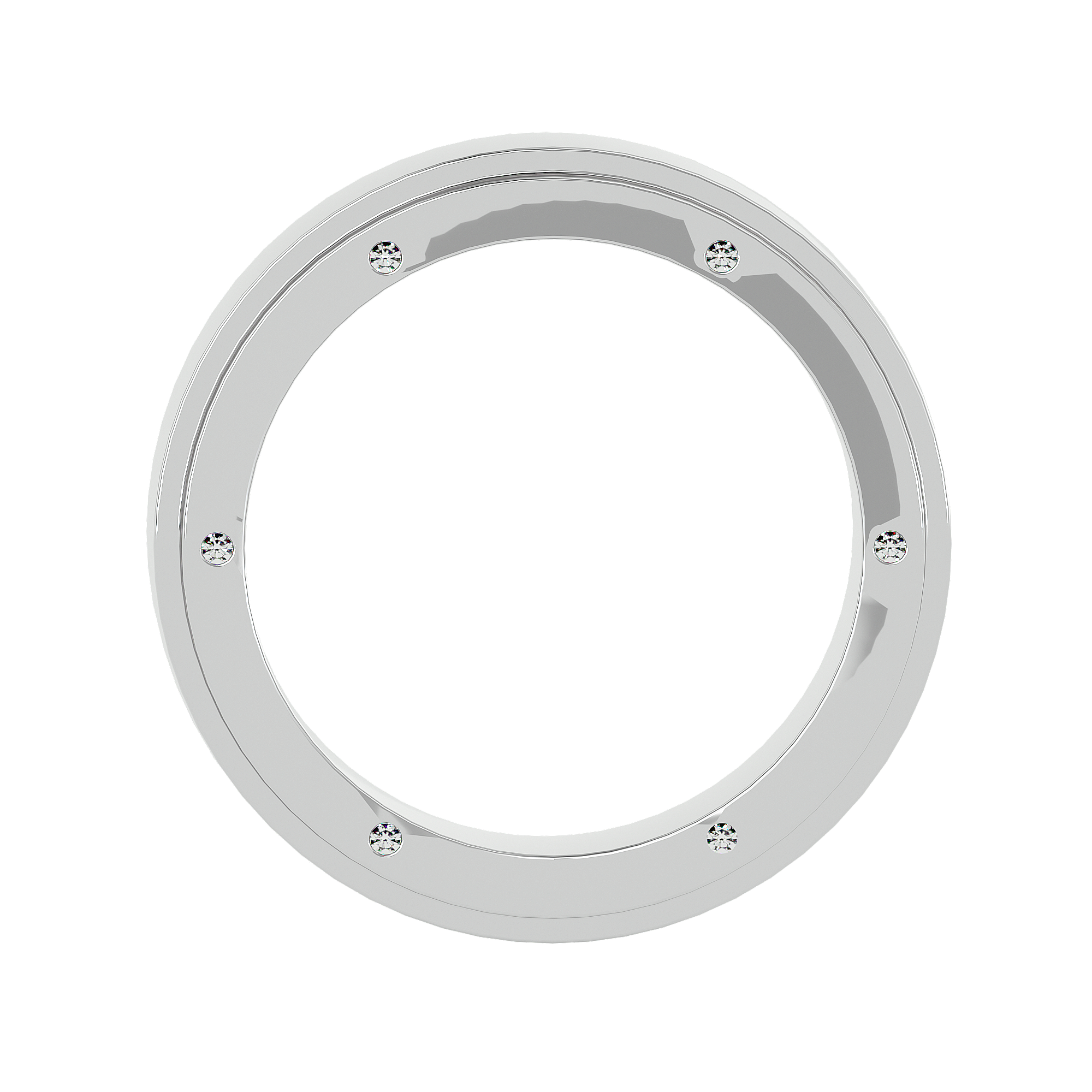 HOH Diego Solid Gold Mens Wedding Band