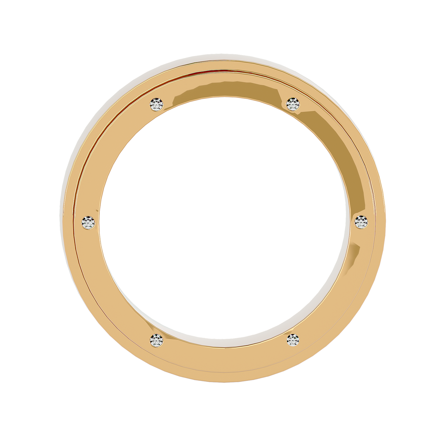 HOH Diego Solid Gold  Mens Wedding Band
