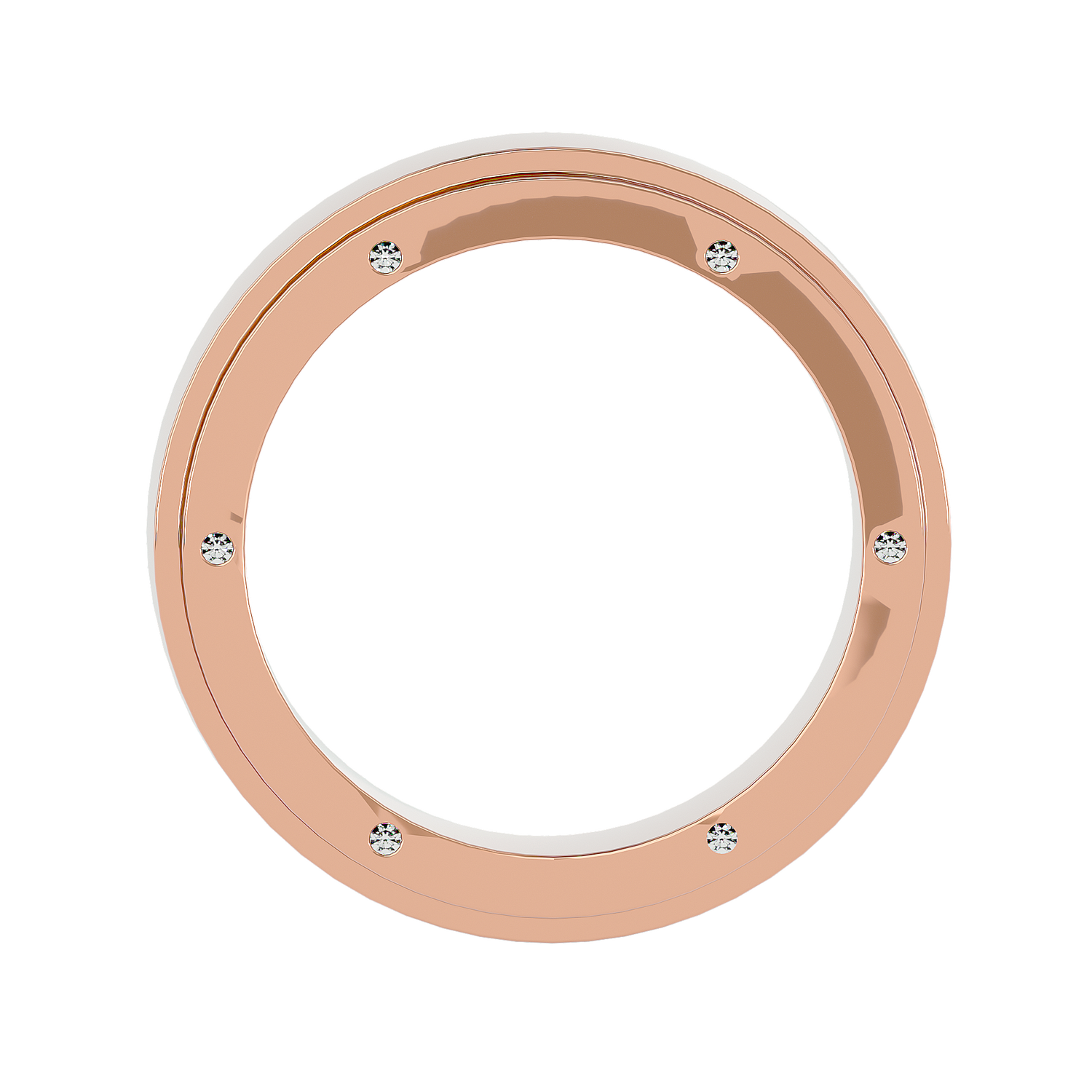 HOH Diego Solid Gold  Mens Wedding Band