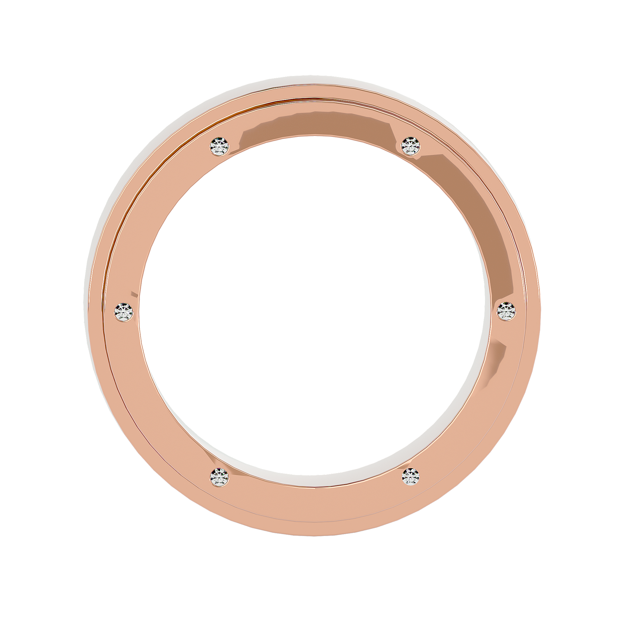 HOH Diego Solid Gold Mens Wedding Band