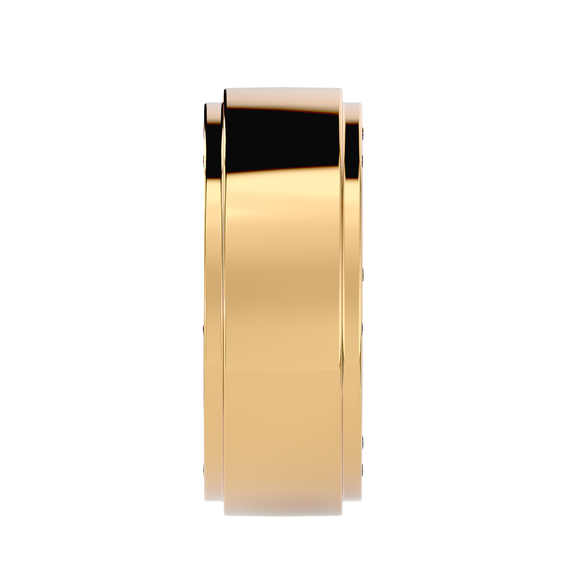 HOH Diego Solid Gold Mens Wedding Band