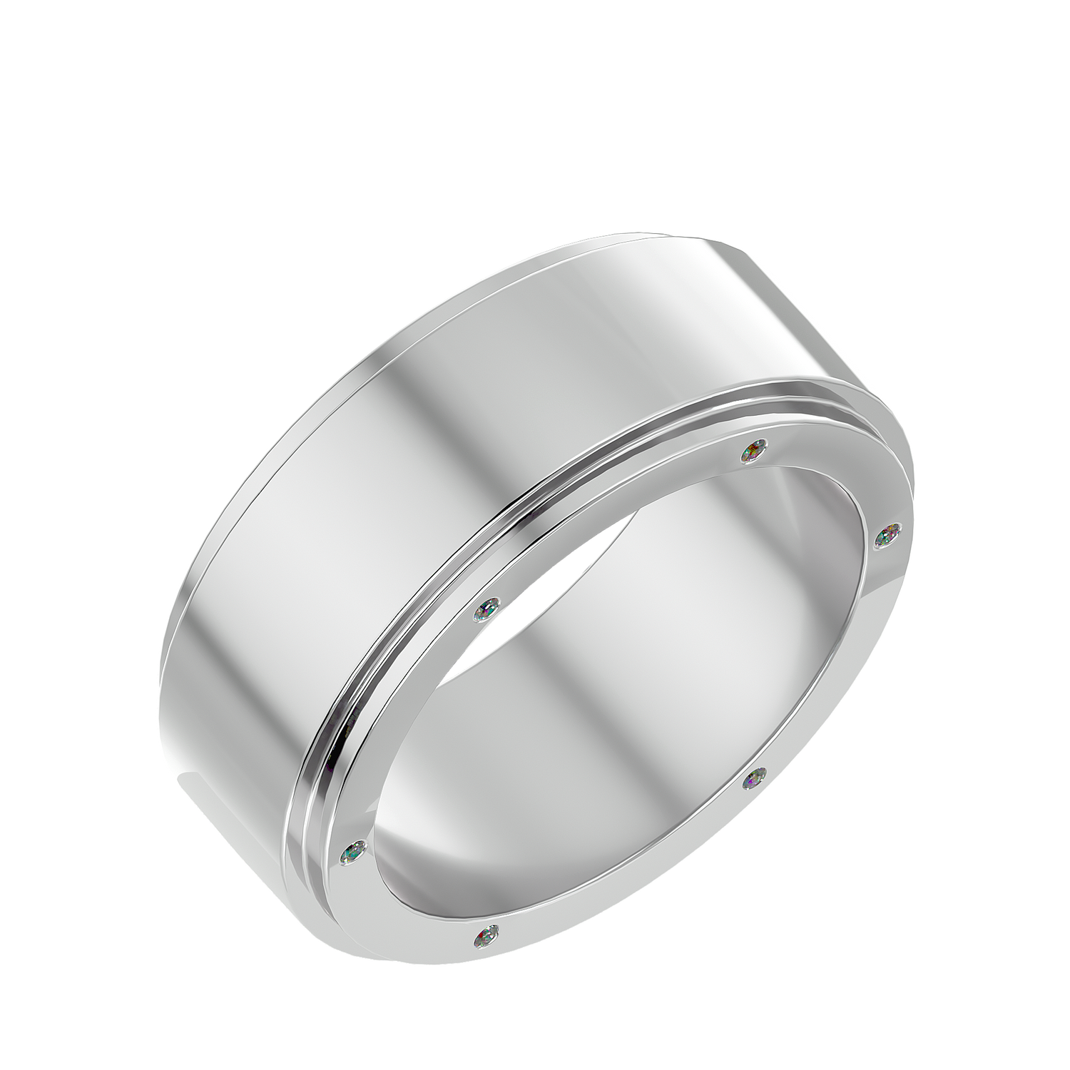 HOH Diego Solid Gold  Mens Wedding Band