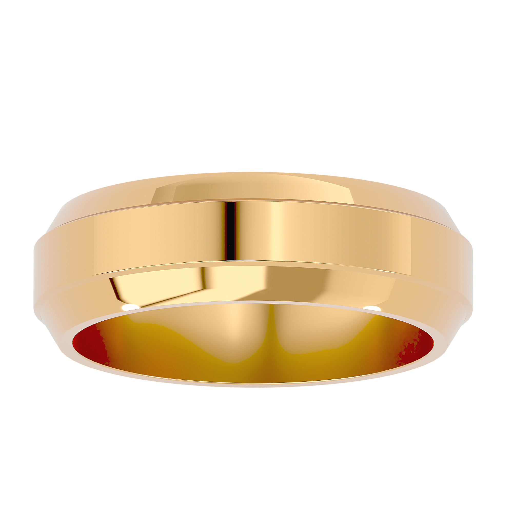 HOH Hudson Solid Gold Mens Wedding Band