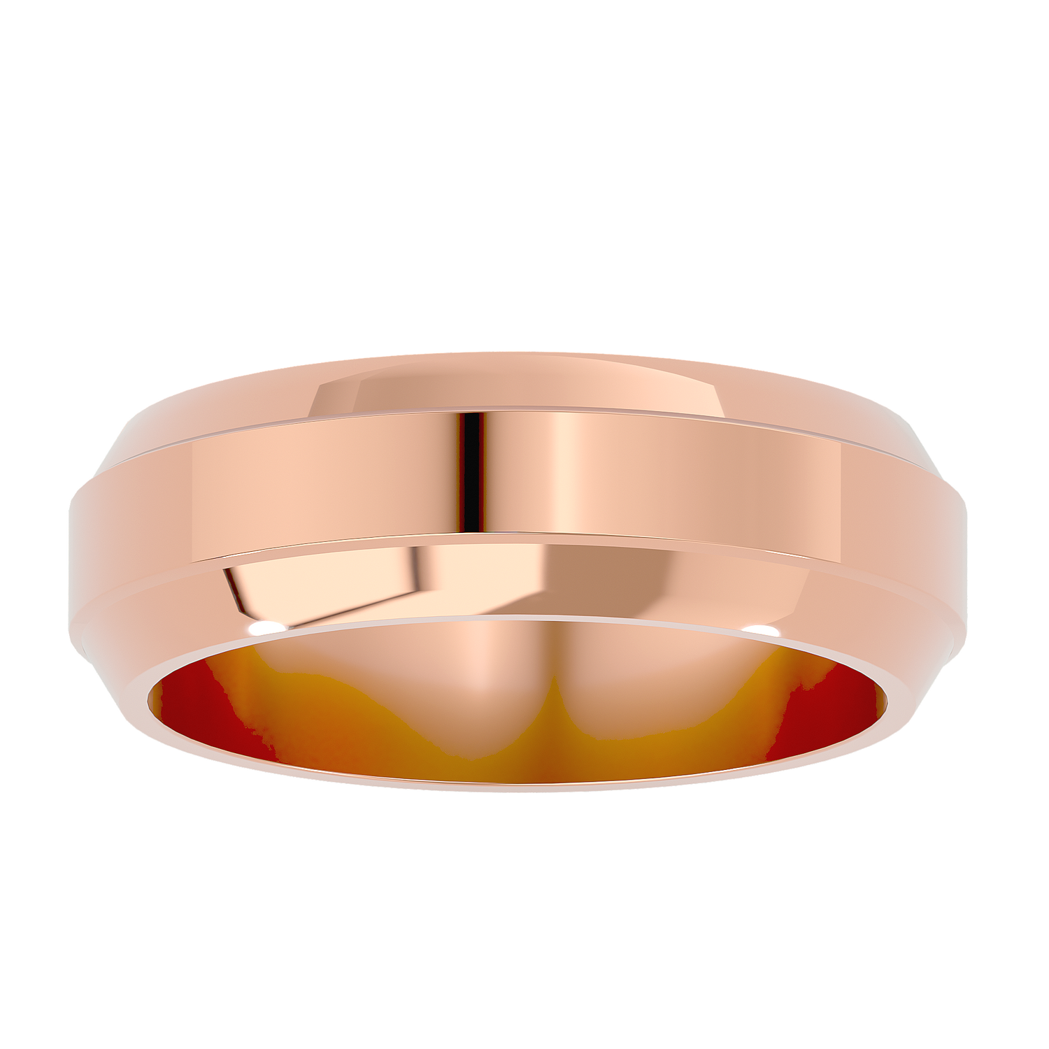 HOH Hudson Solid Gold  Mens Wedding Band