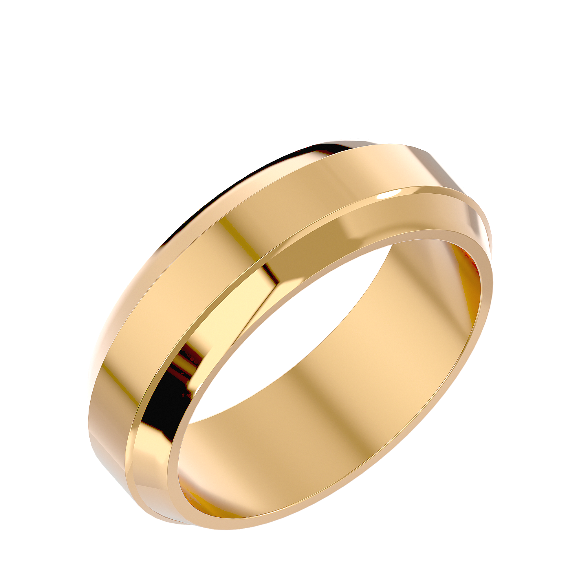 HOH Hudson Solid Gold Mens Wedding Band
