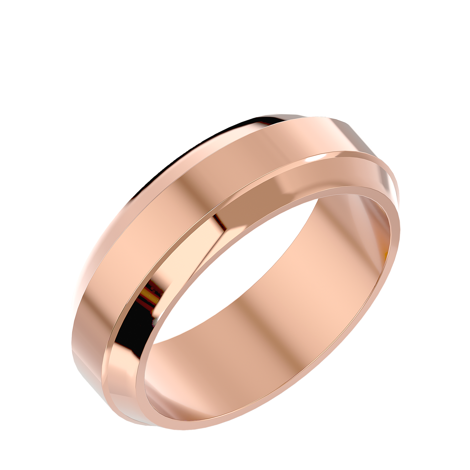 HOH Hudson Solid Gold  Mens Wedding Band