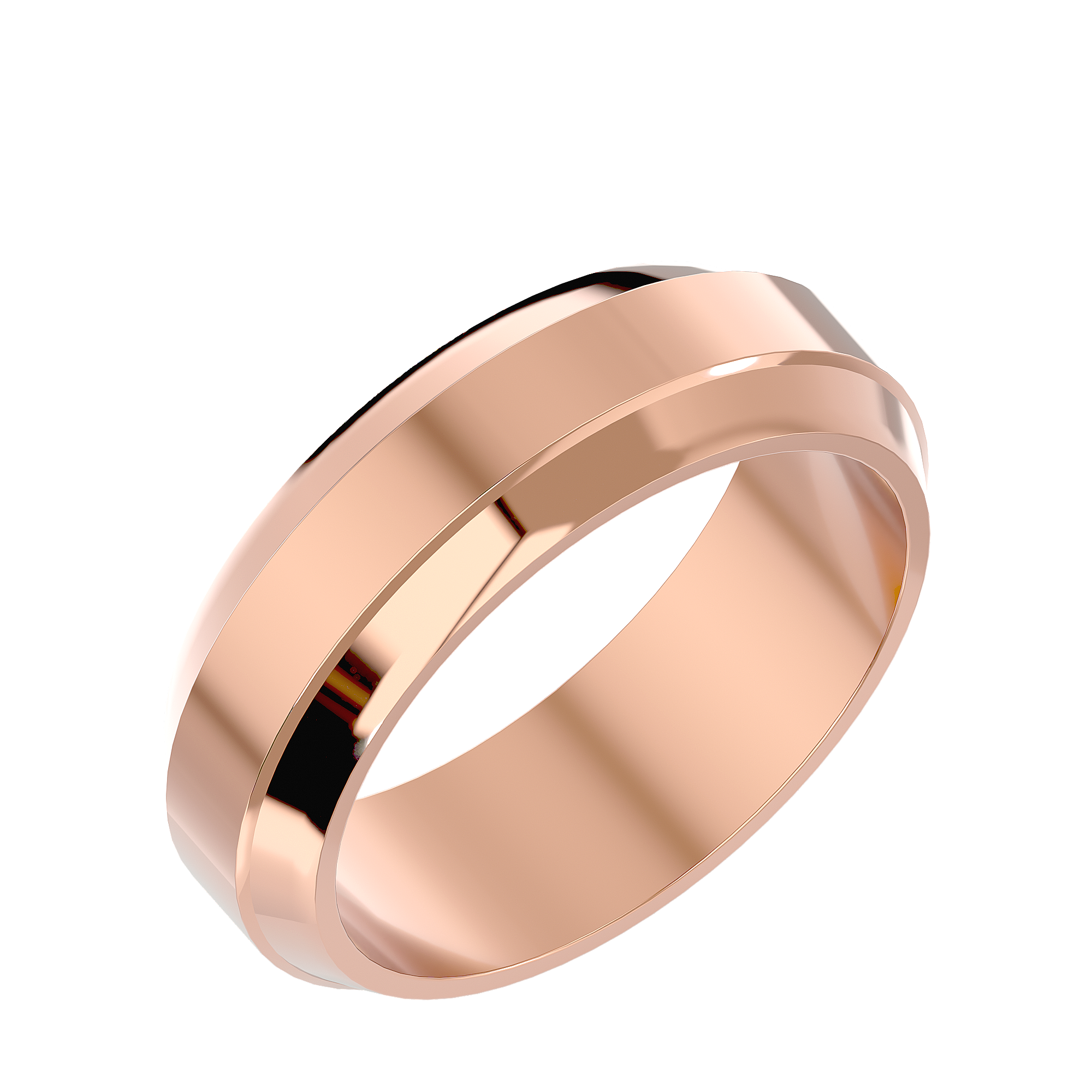HOH Hudson Solid Gold Mens Wedding Band