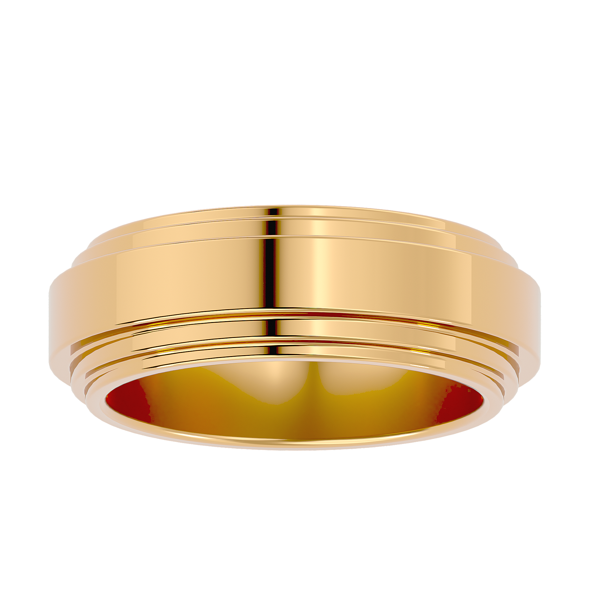 HOH Adrian Solid Gold Mens Wedding Band