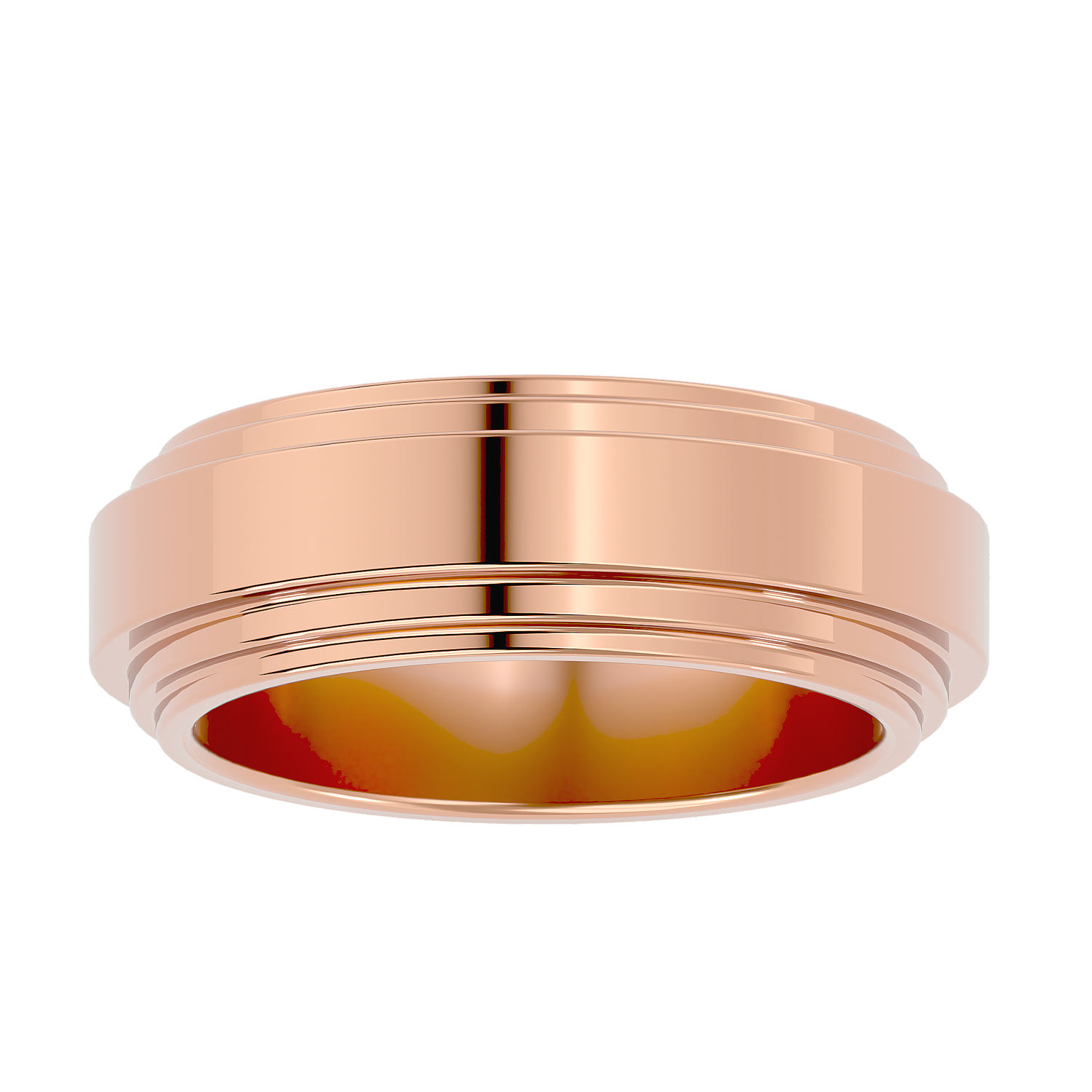 HOH Adrian Solid Gold  Mens Wedding Band