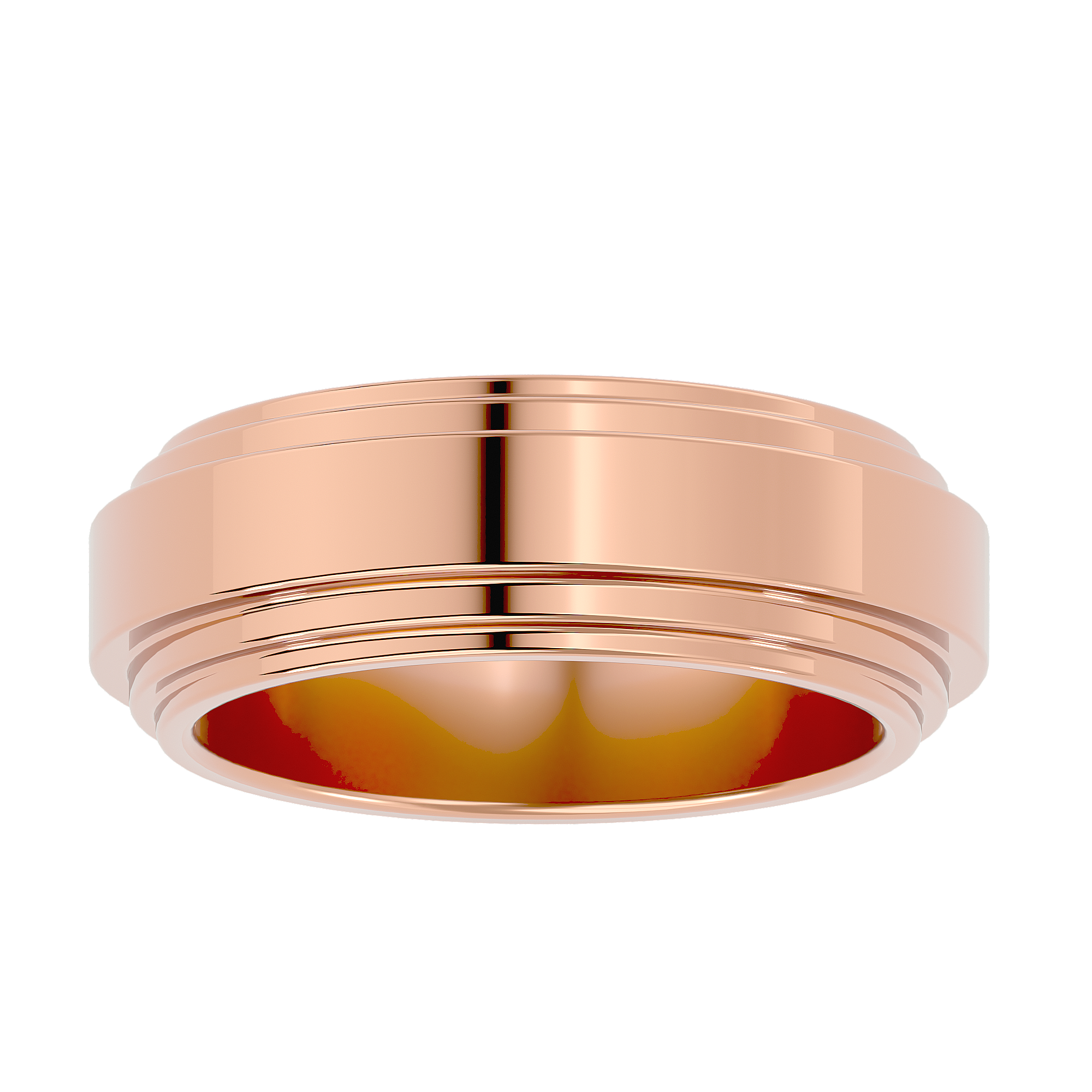 HOH Adrian Solid Gold Mens Wedding Band