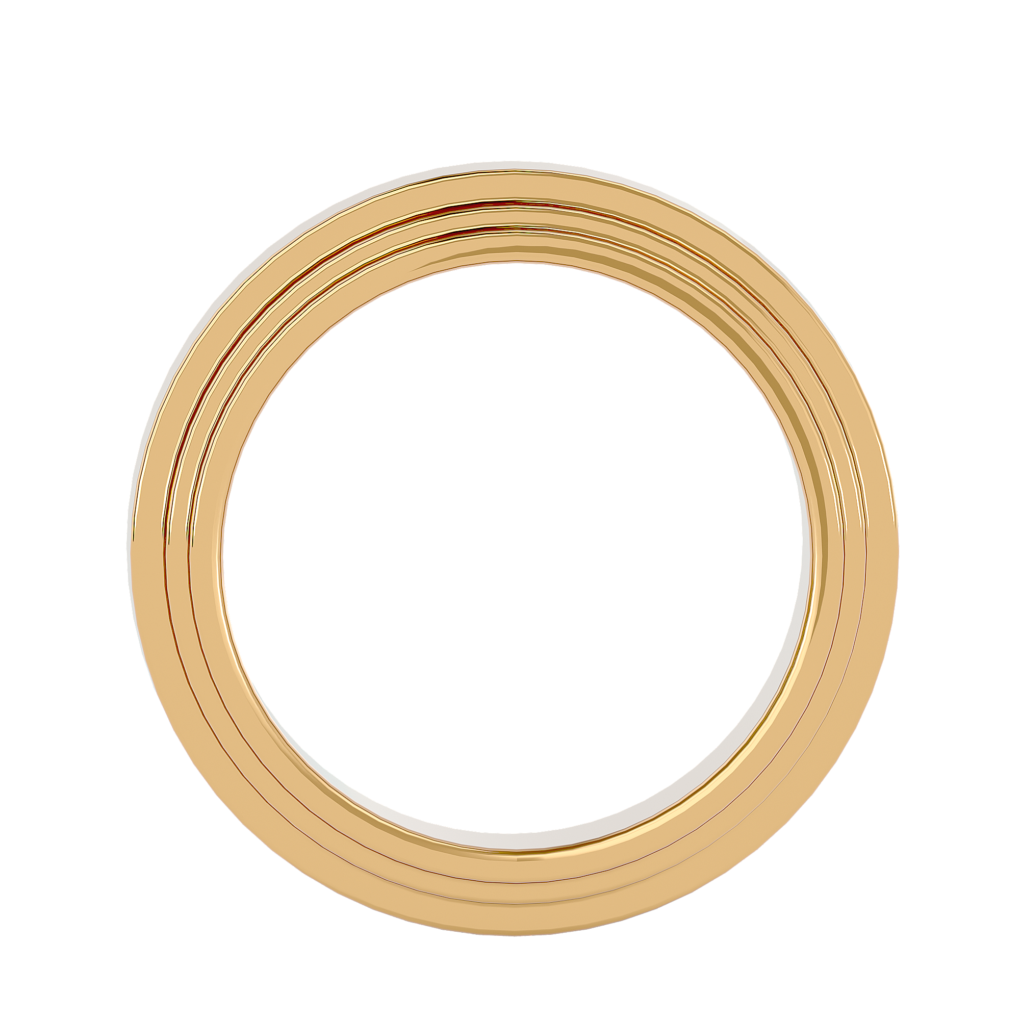 HOH Adrian Solid Gold Mens Wedding Band